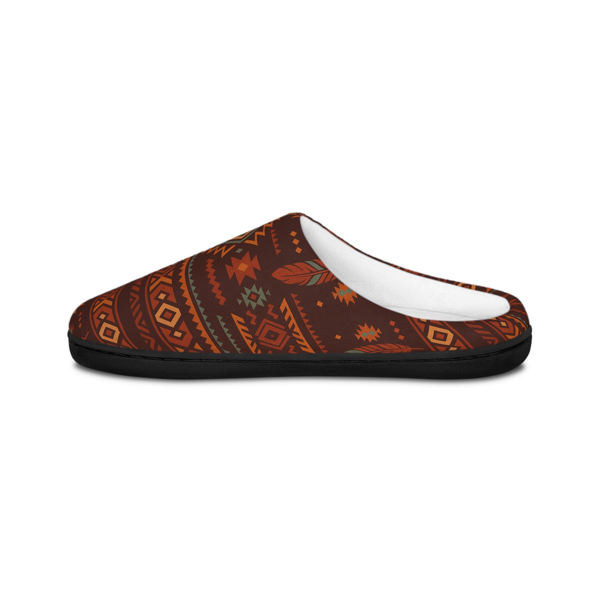 Tribal Sun & Feather Pattern Indoor Slippers