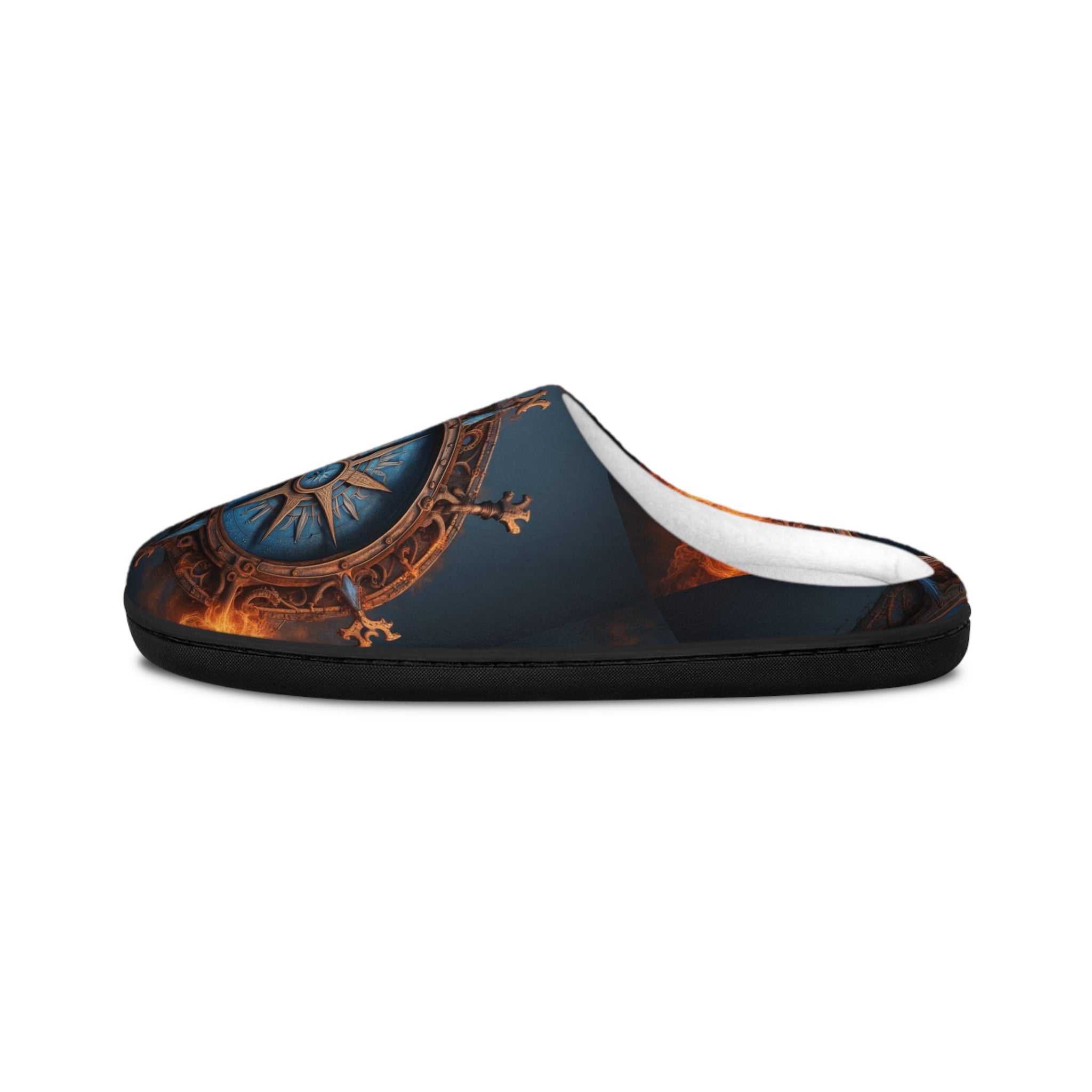 Flaming Vegvisir Compass Indoor Slippers