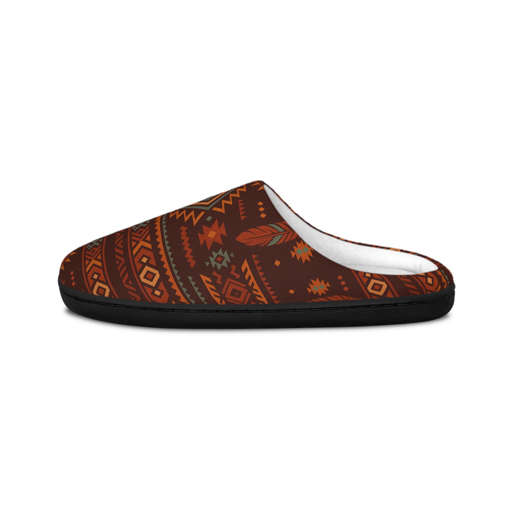 Tribal Sun & Feather Pattern Indoor Slippers