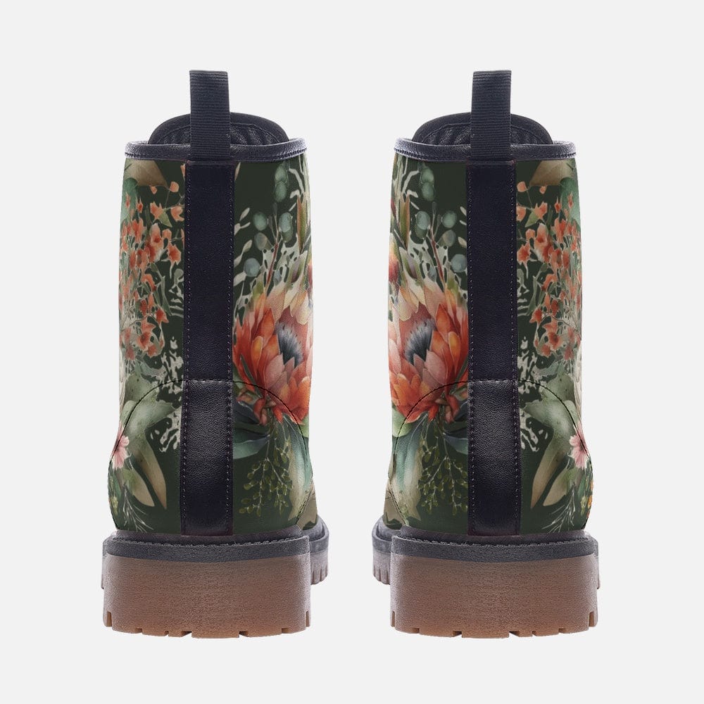Australian Native Flowers Combat Boots