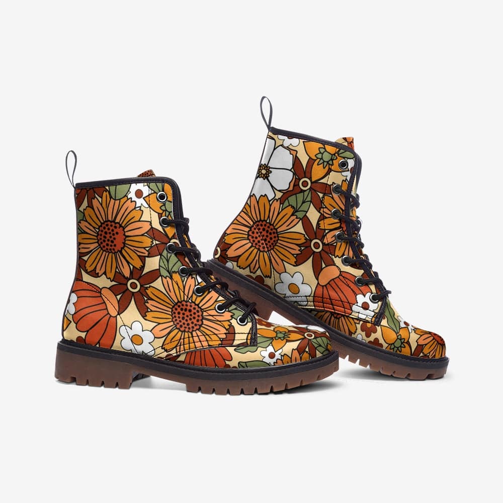 Rustic Blooms Combat Boots