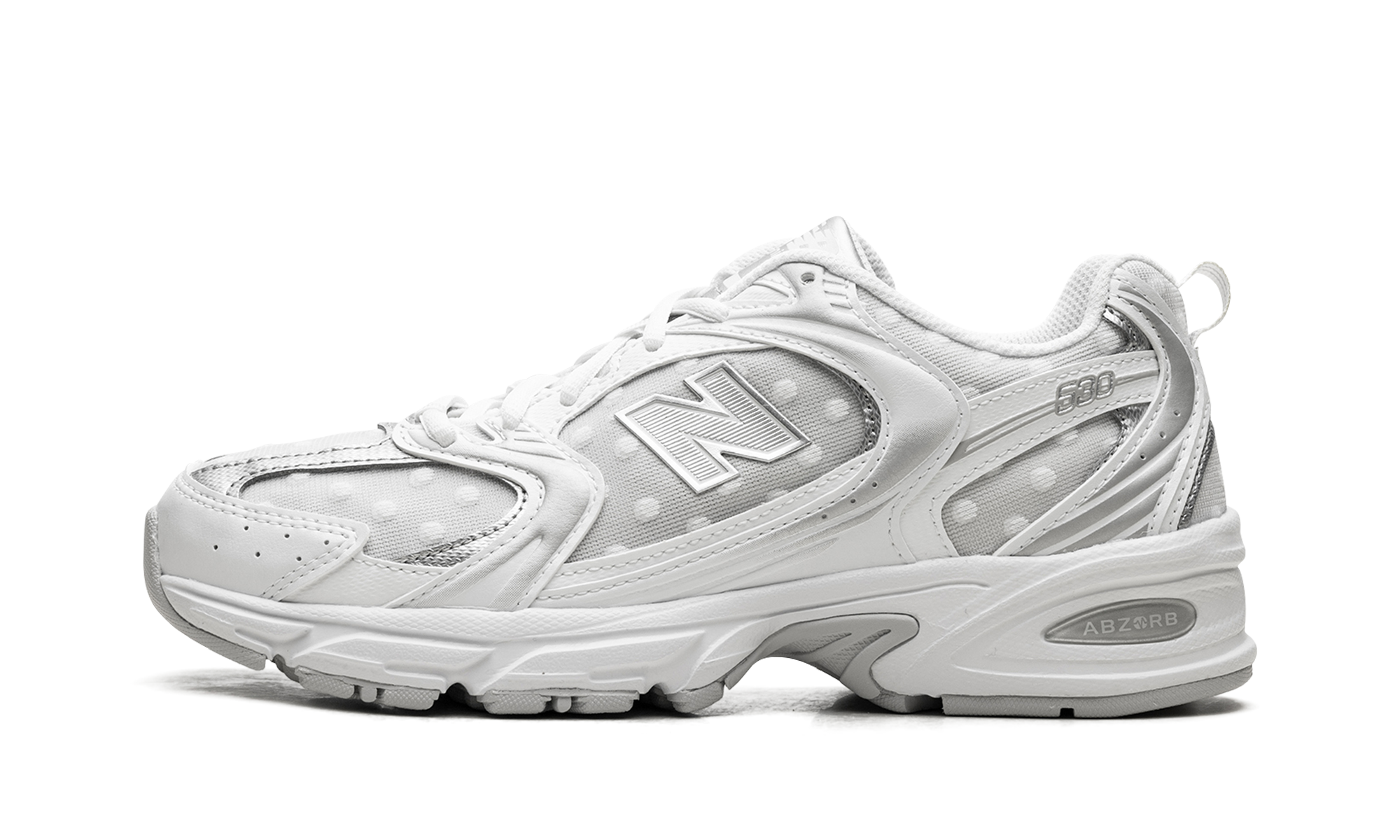 530 "Silver Metallic Polka Dots" U530HFW