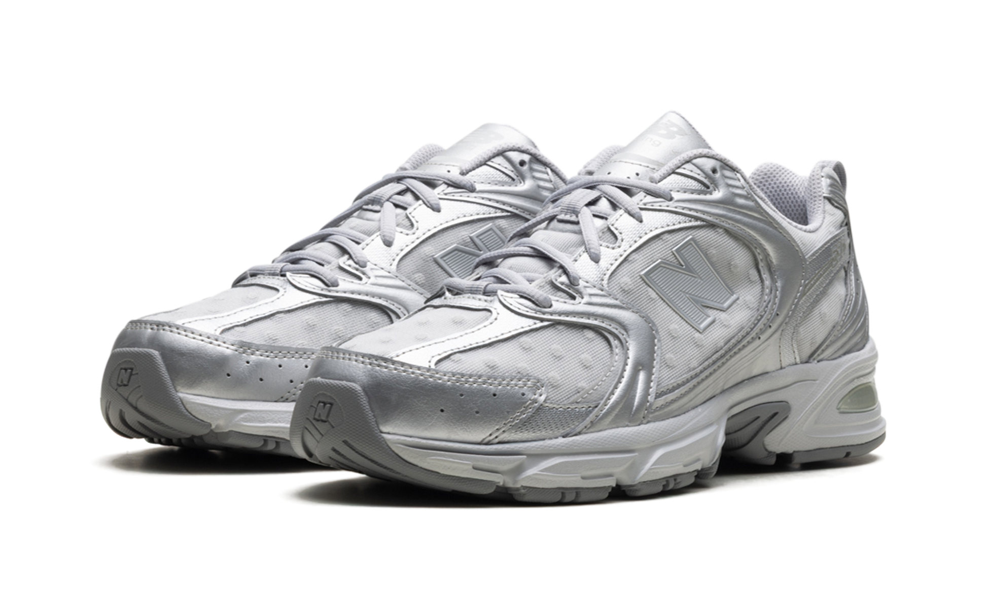530 "silver Metallic Raincloud Polka Dots" - 2