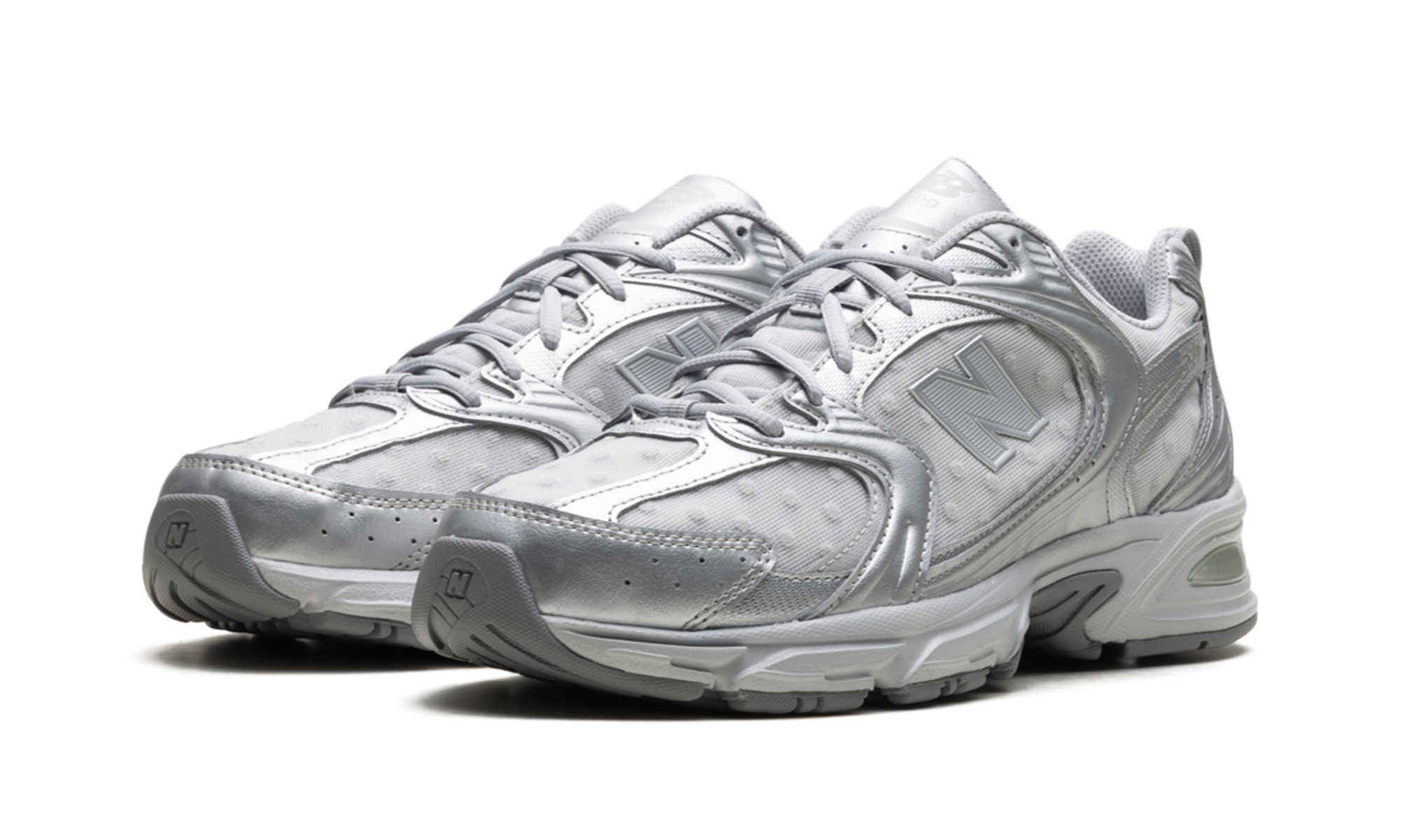 530 "silver Metallic Raincloud Polka Dots" - 2