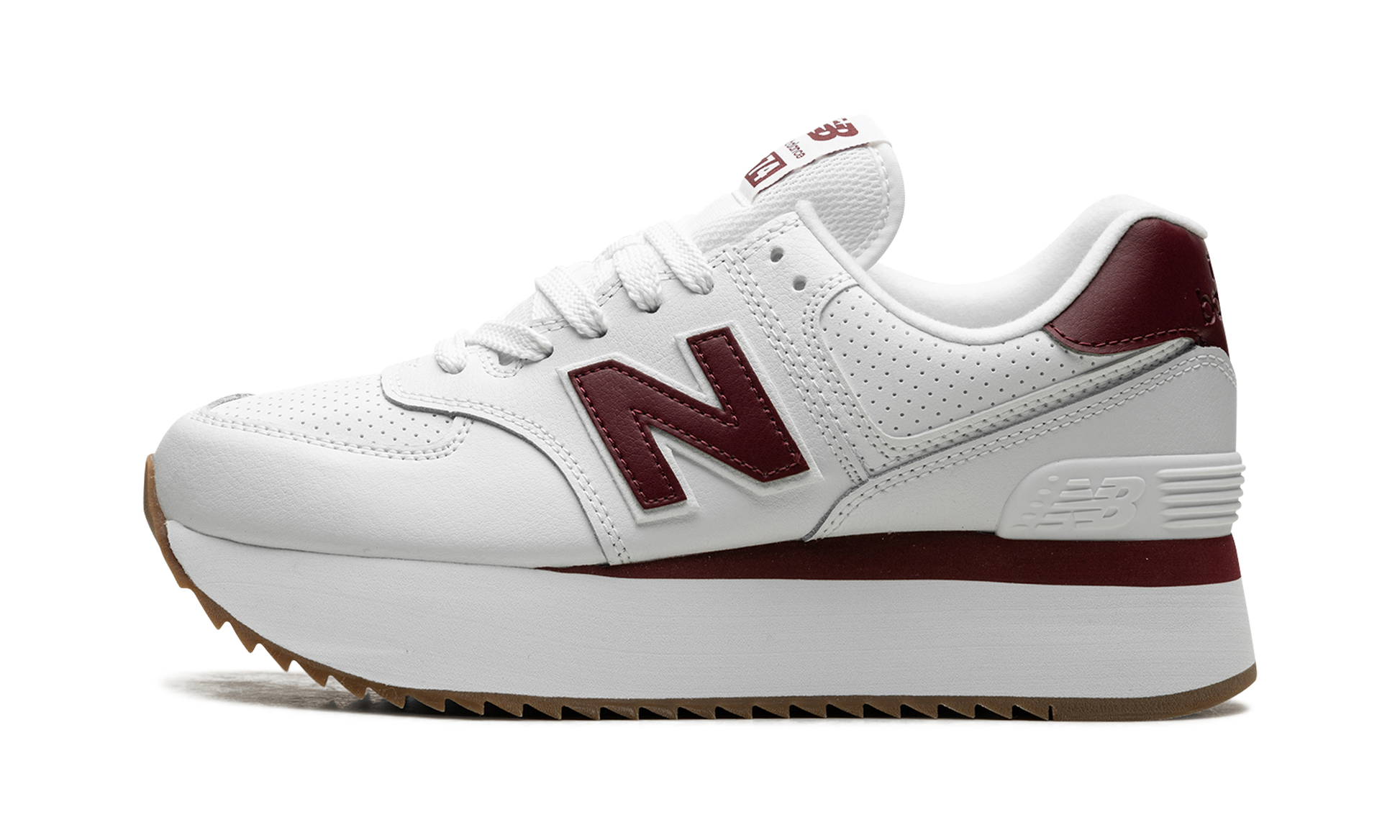 574+ Wmns "white Burgundy" - 1