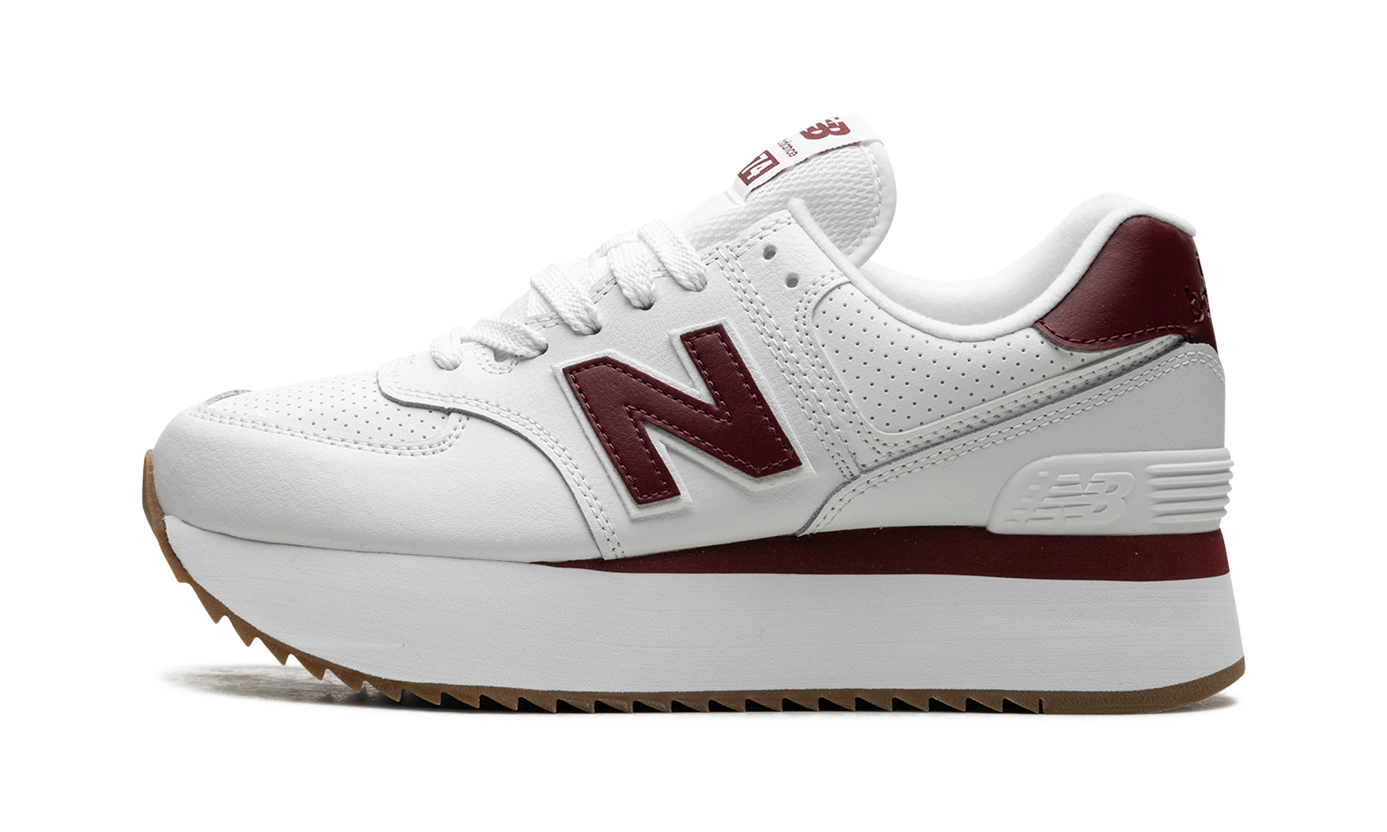 574+ Wmns "white Burgundy" - 1