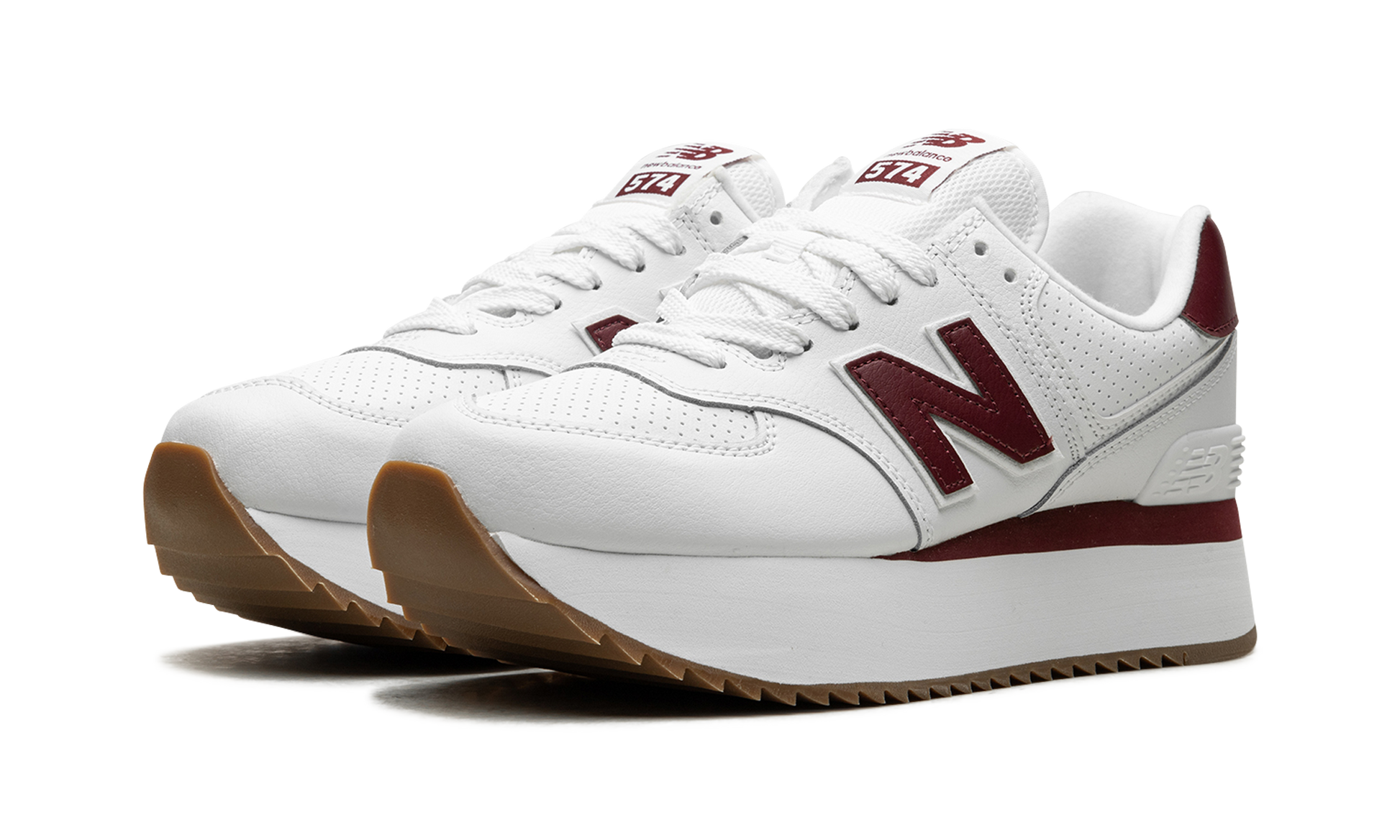 574+ Wmns "white Burgundy" - 2