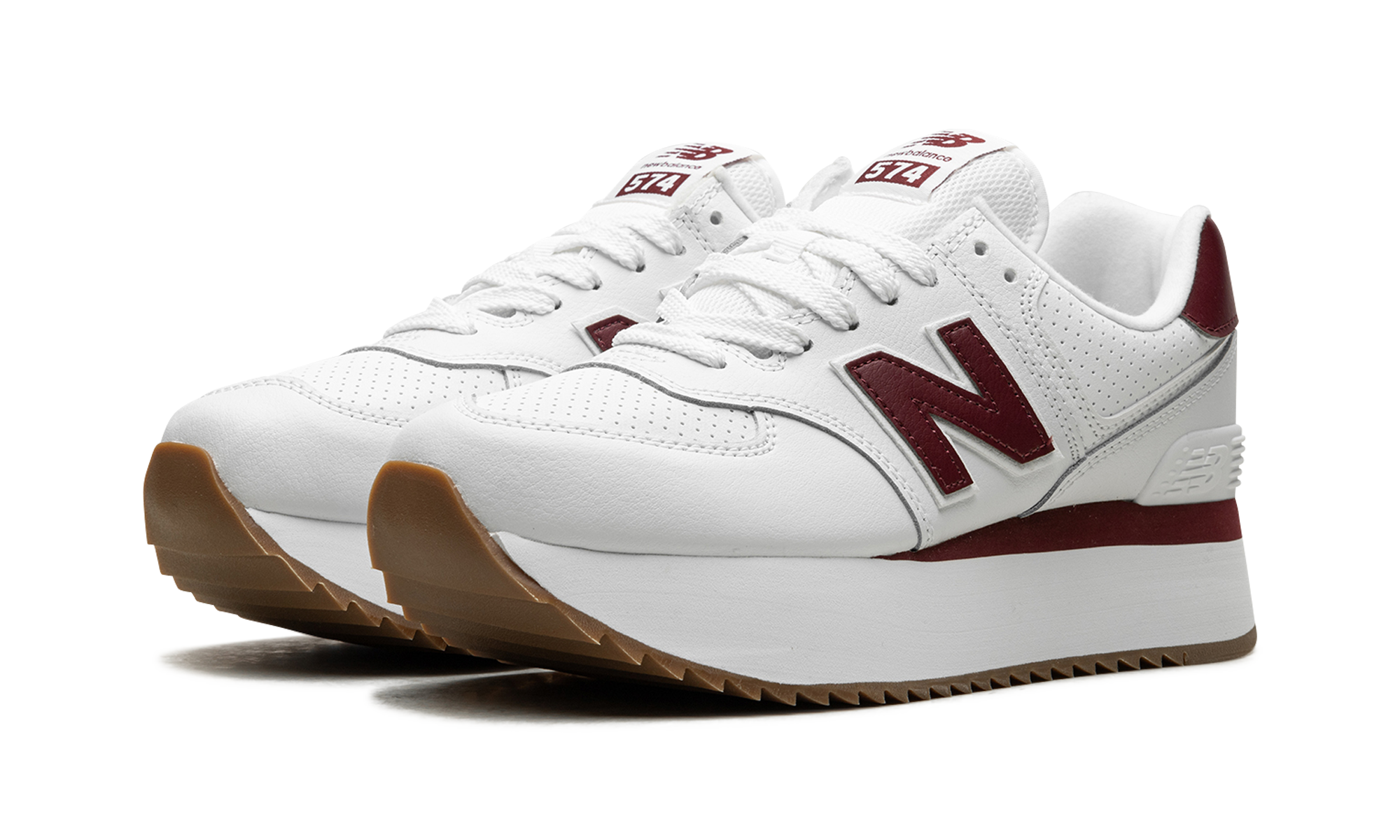574+ Wmns "white Burgundy" - 2