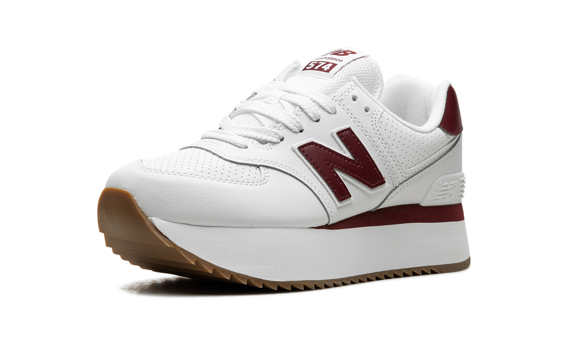 574+ Wmns "white Burgundy" - 4