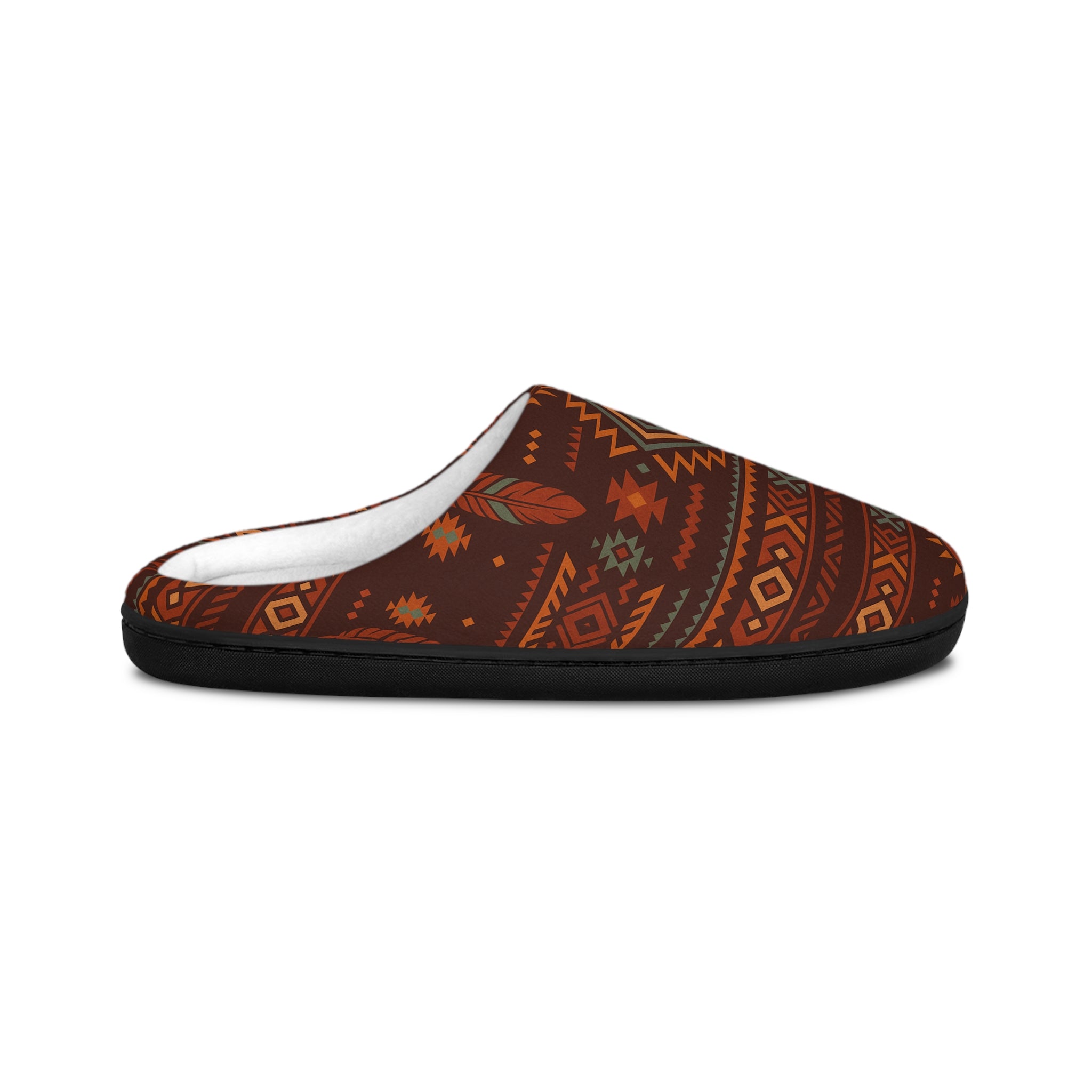 Tribal Sun & Feather Pattern Indoor Slippers