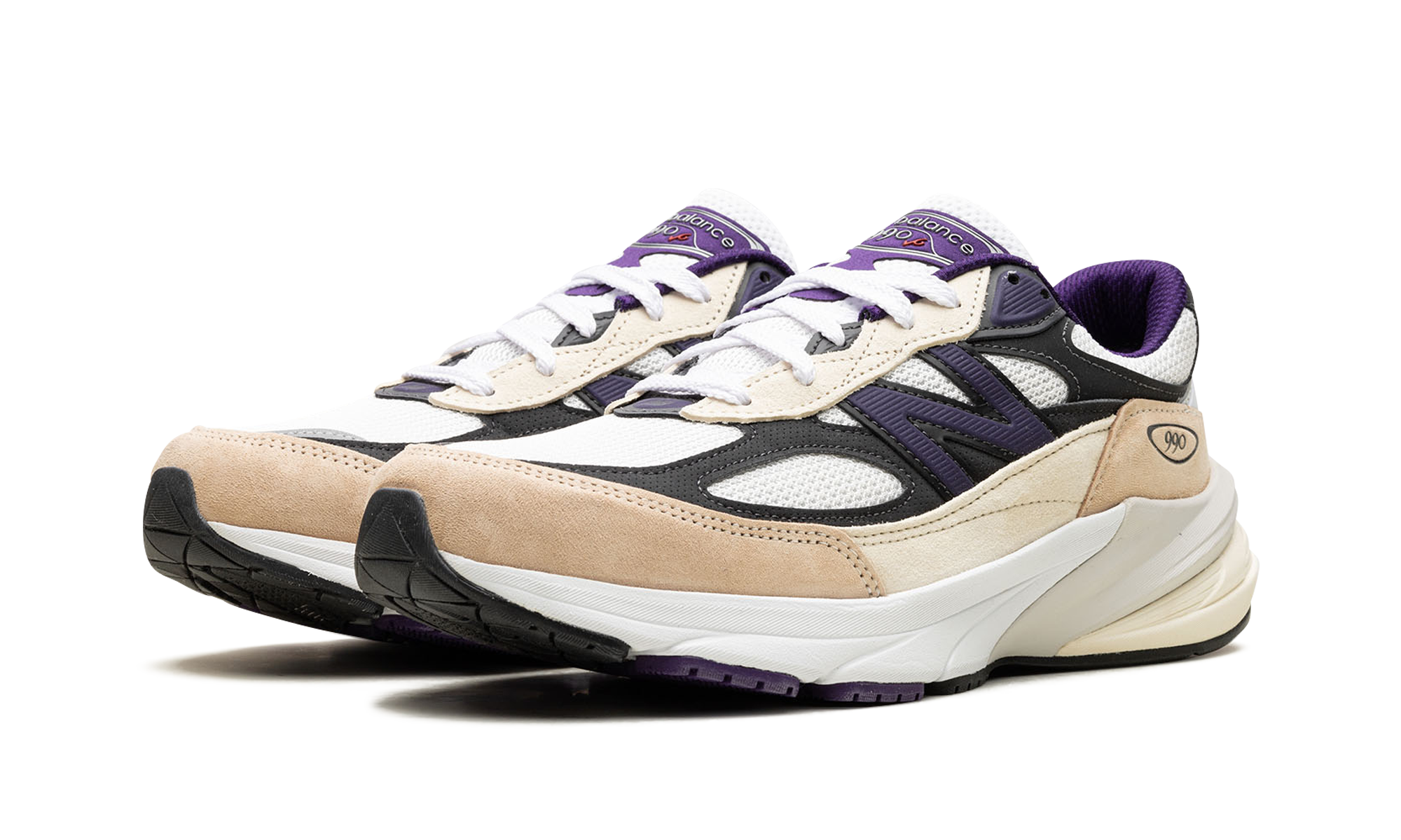 990v6 "made In Usa - Teddy Santis White Black Plum" - 2