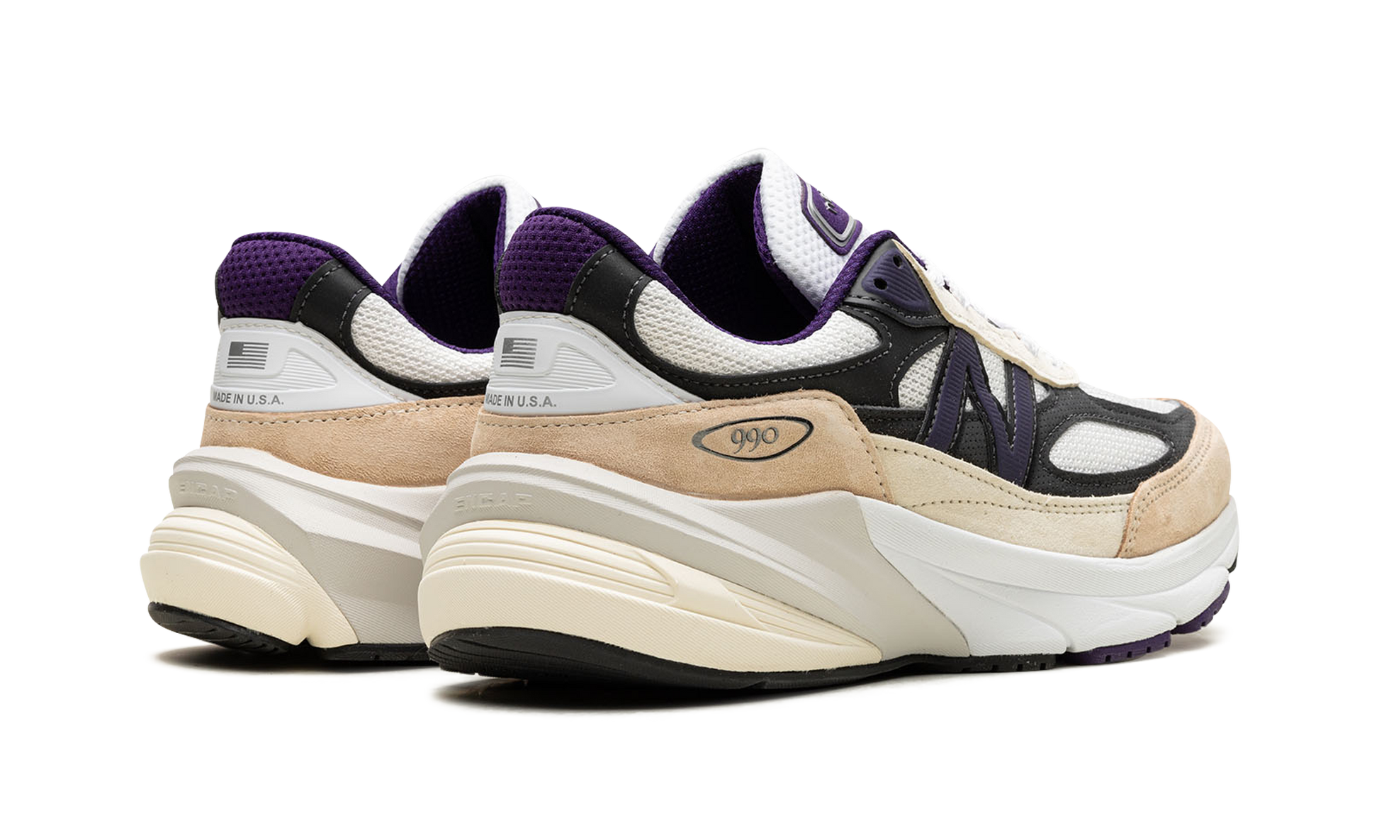 990v6 "made In Usa - Teddy Santis White Black Plum" - 3