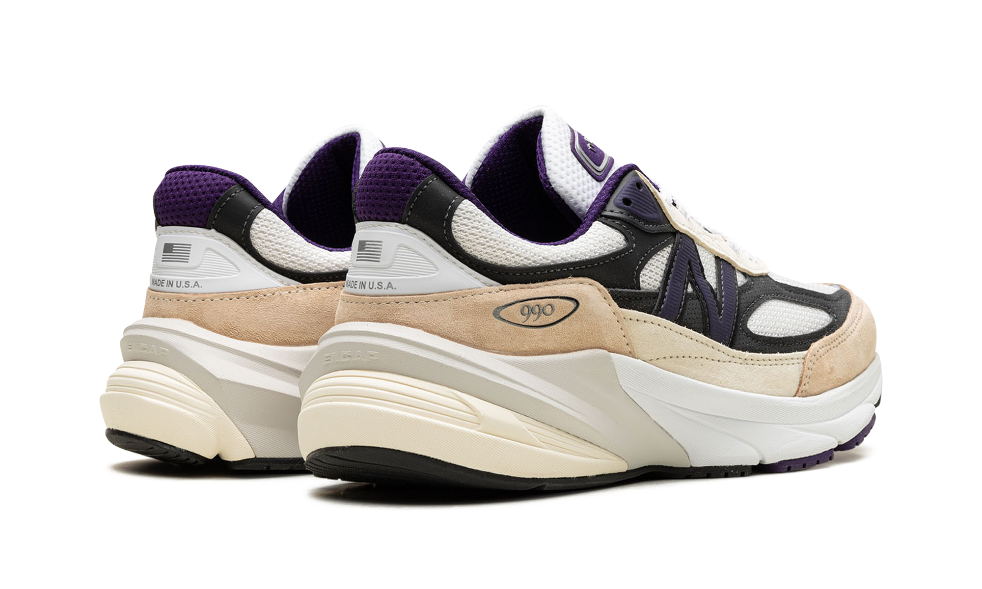990v6 "made In Usa - Teddy Santis White Black Plum" - 3