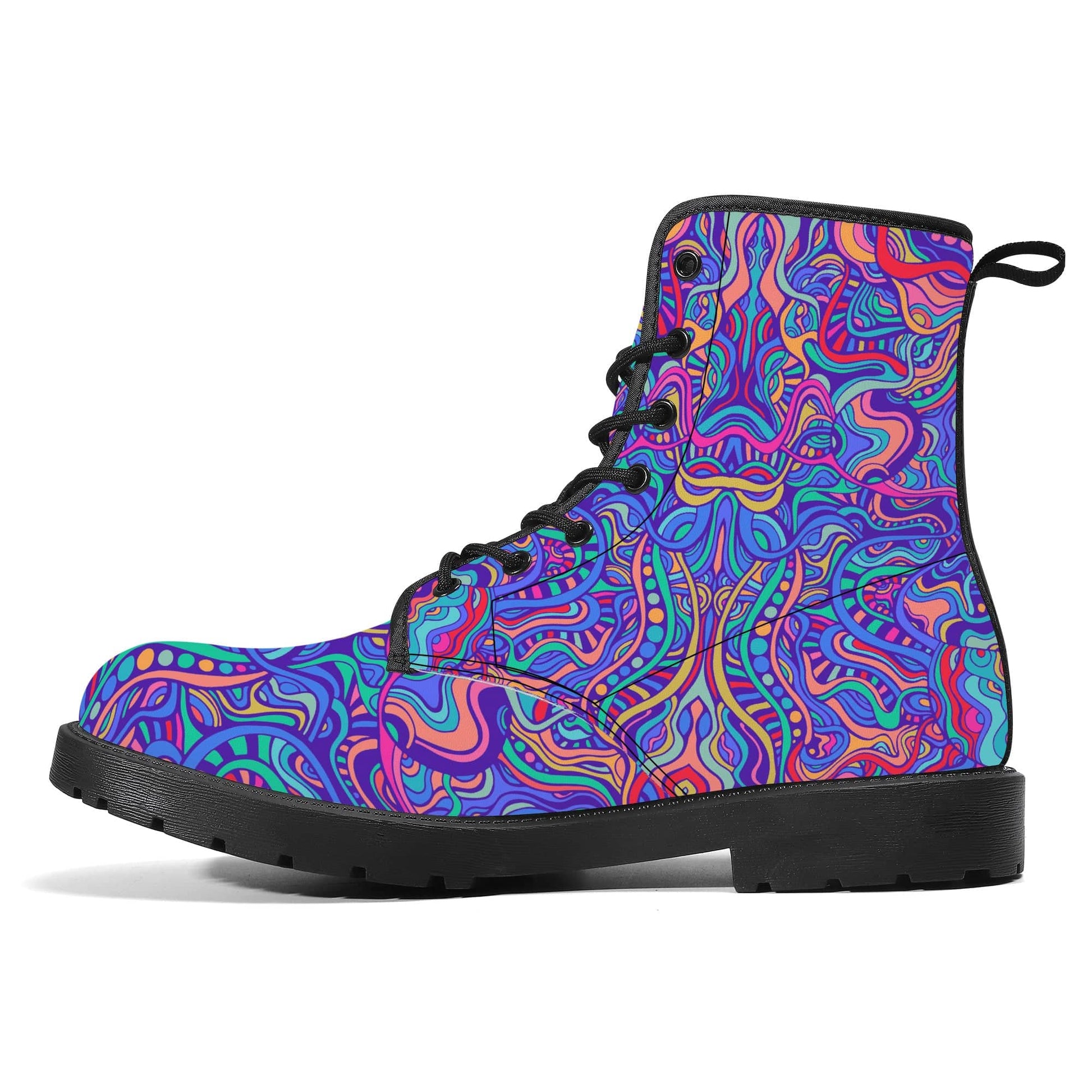 Psychedelic Aurora Vegan Leather Boots