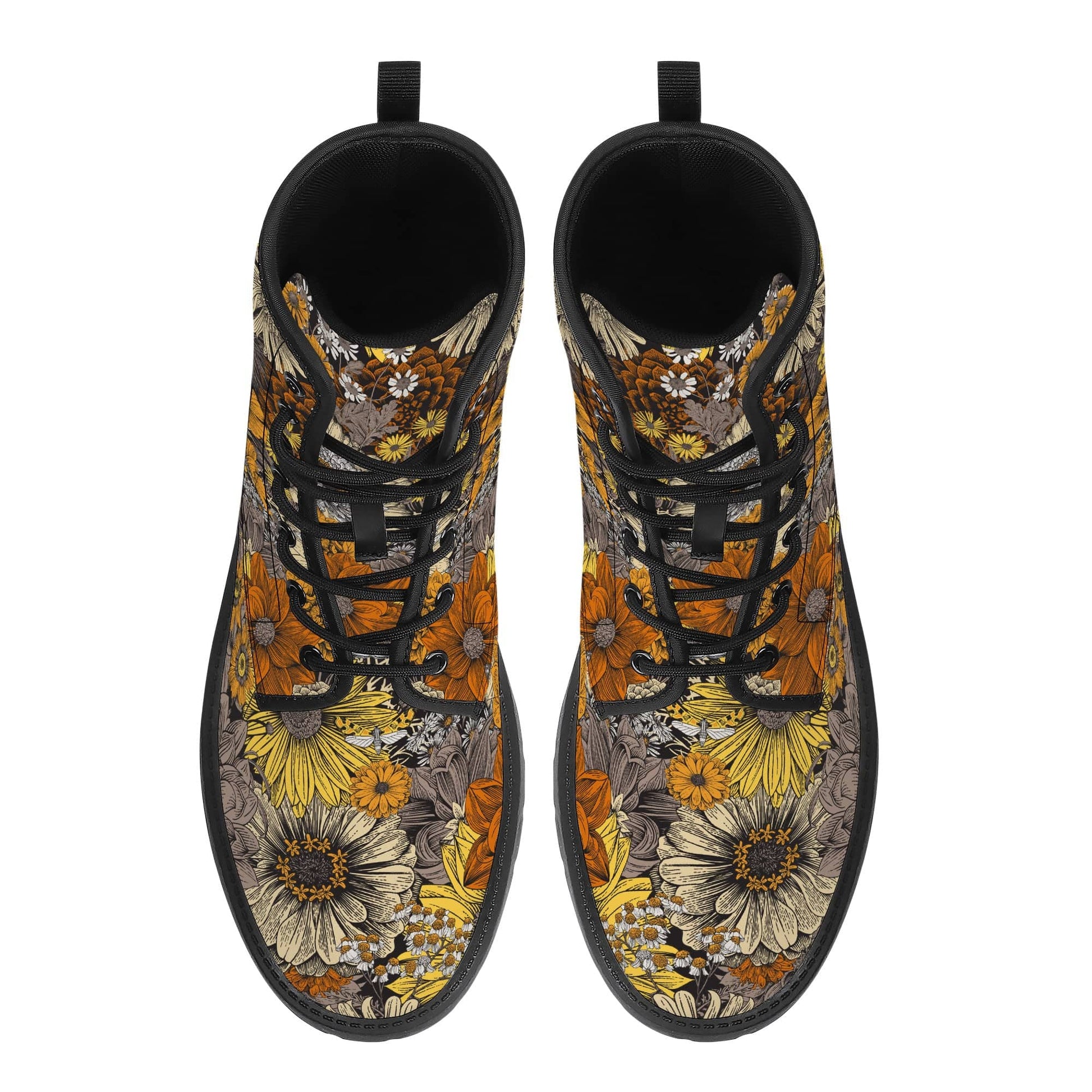 Fall Flowers Vegan Leather Boots