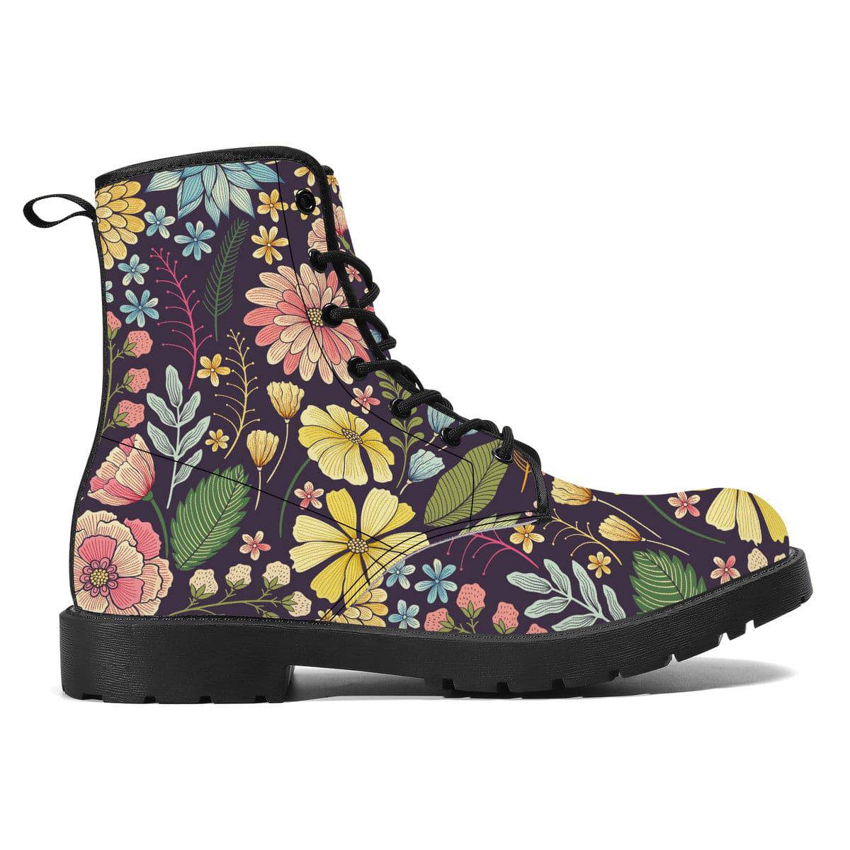 Vintage Botanical Vegan Leather Boots
