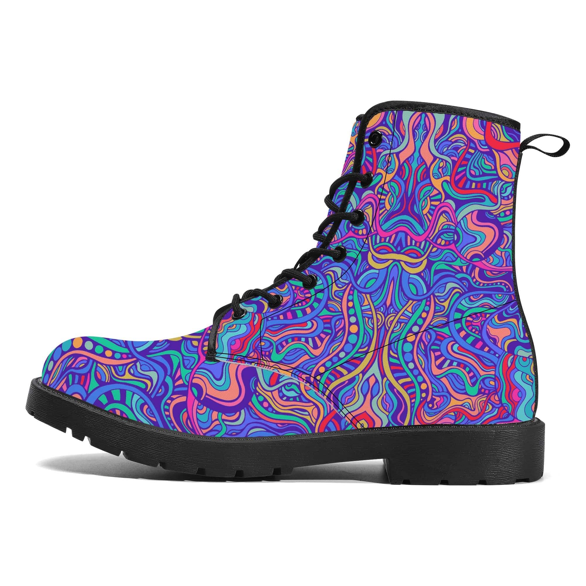 Psychedelic Aurora Vegan Leather Boots