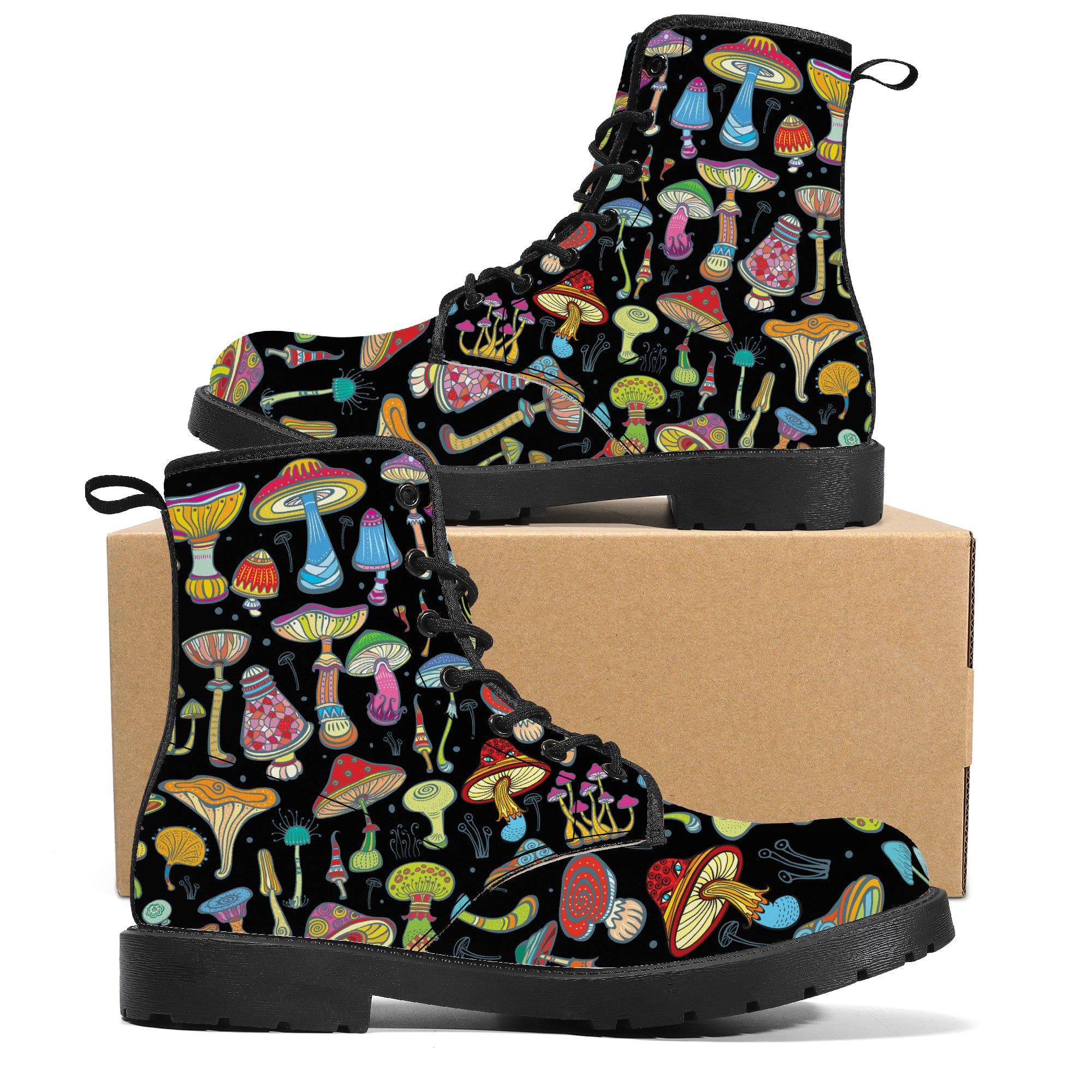 Magic Mushrooms Vegan Leather Boots