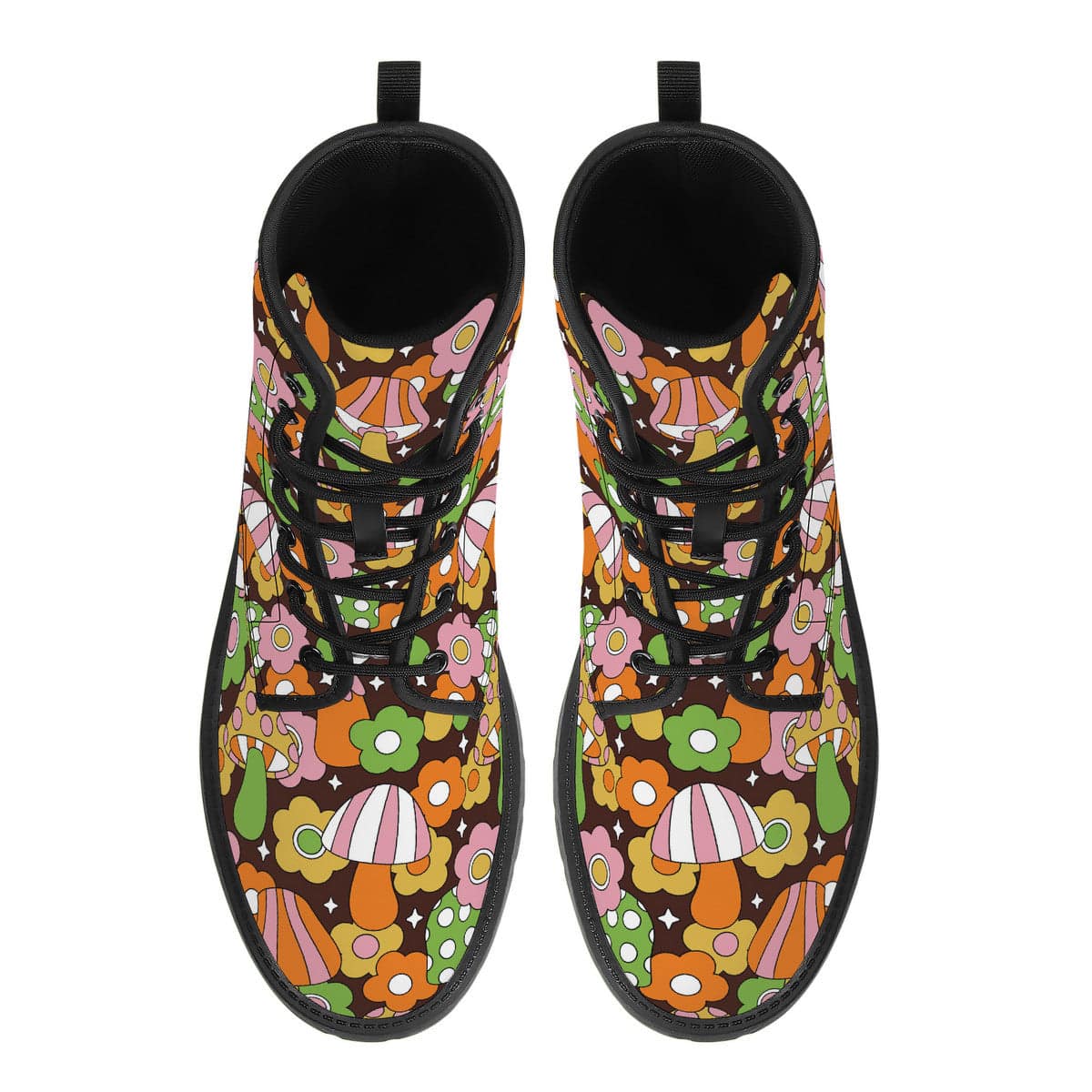 Retro Fungi Love Vegan Leather Boots