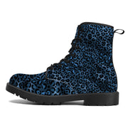 Blue Cheetah Vegan Leather Boots