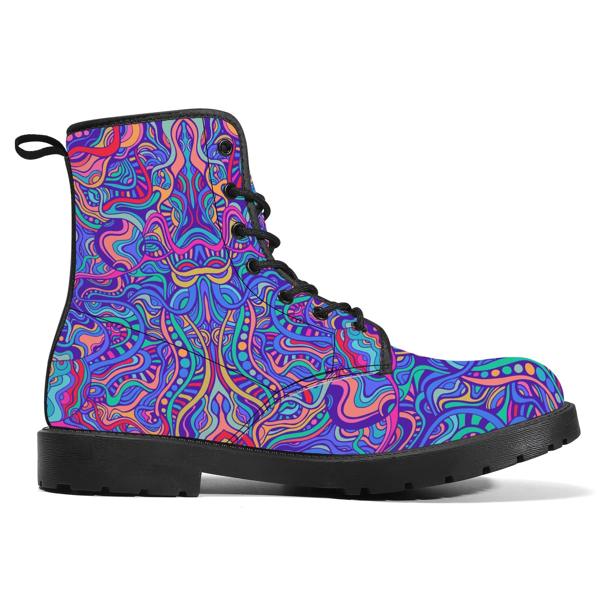 Psychedelic Aurora Vegan Leather Boots