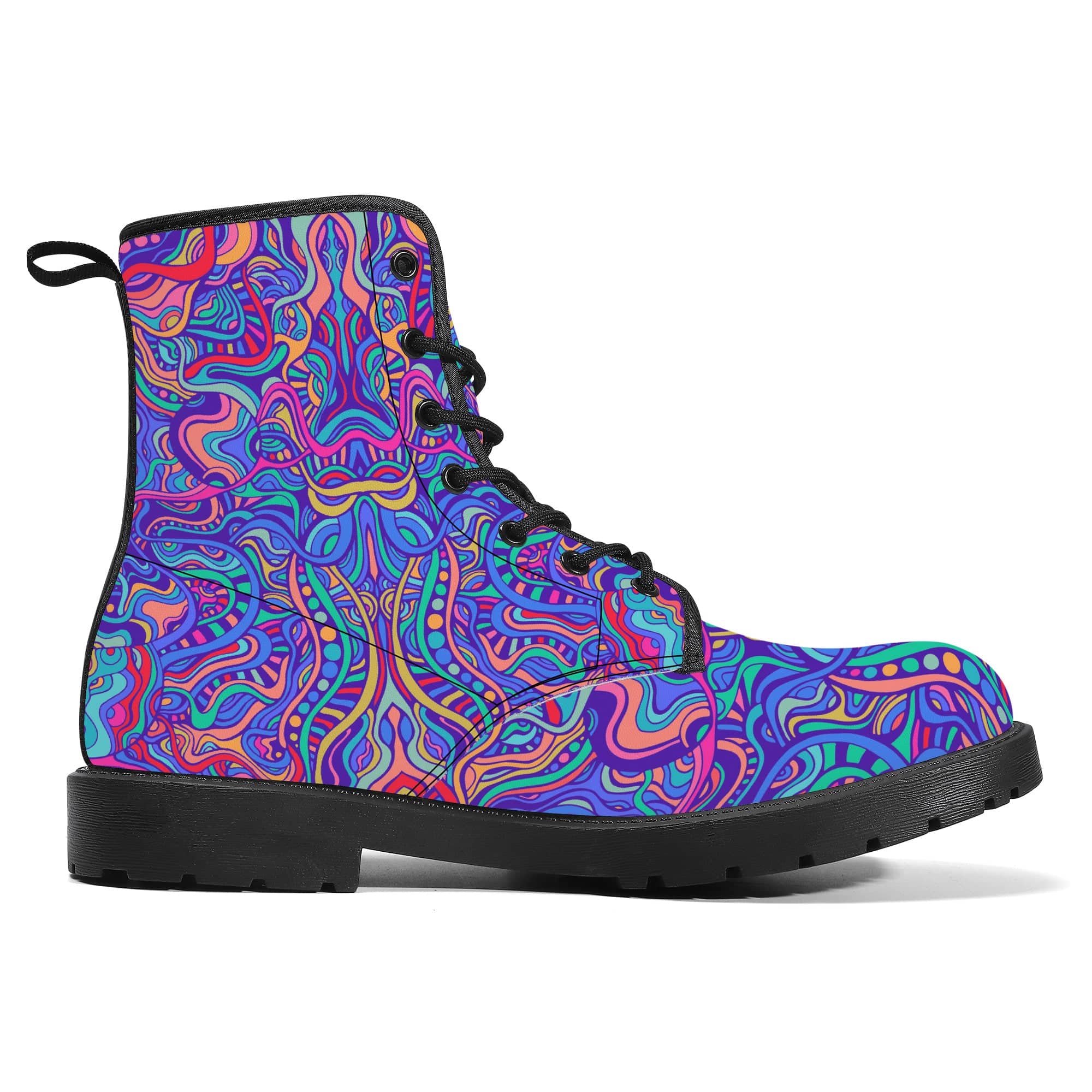 Psychedelic Aurora Vegan Leather Boots
