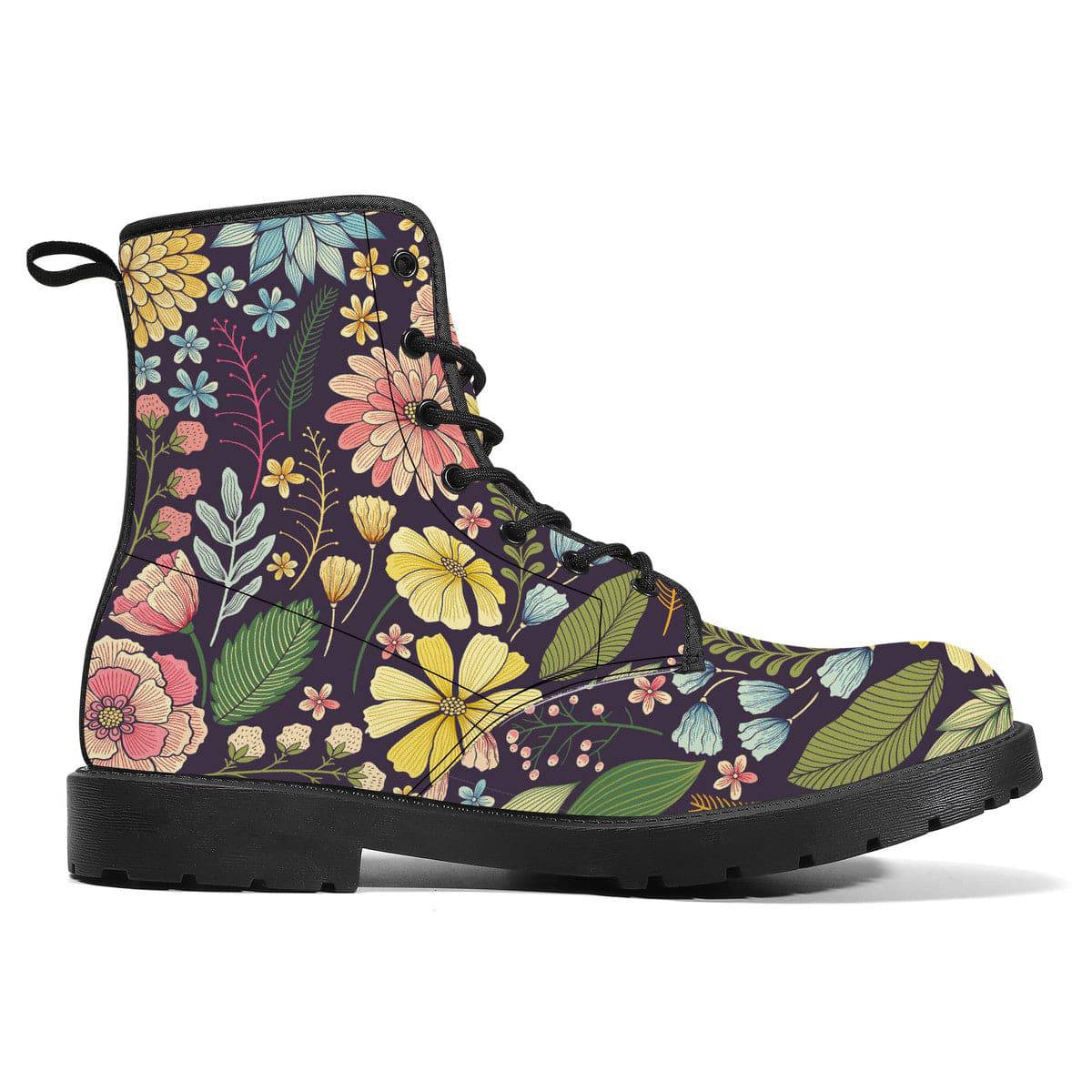 Vintage Botanical Vegan Leather Boots