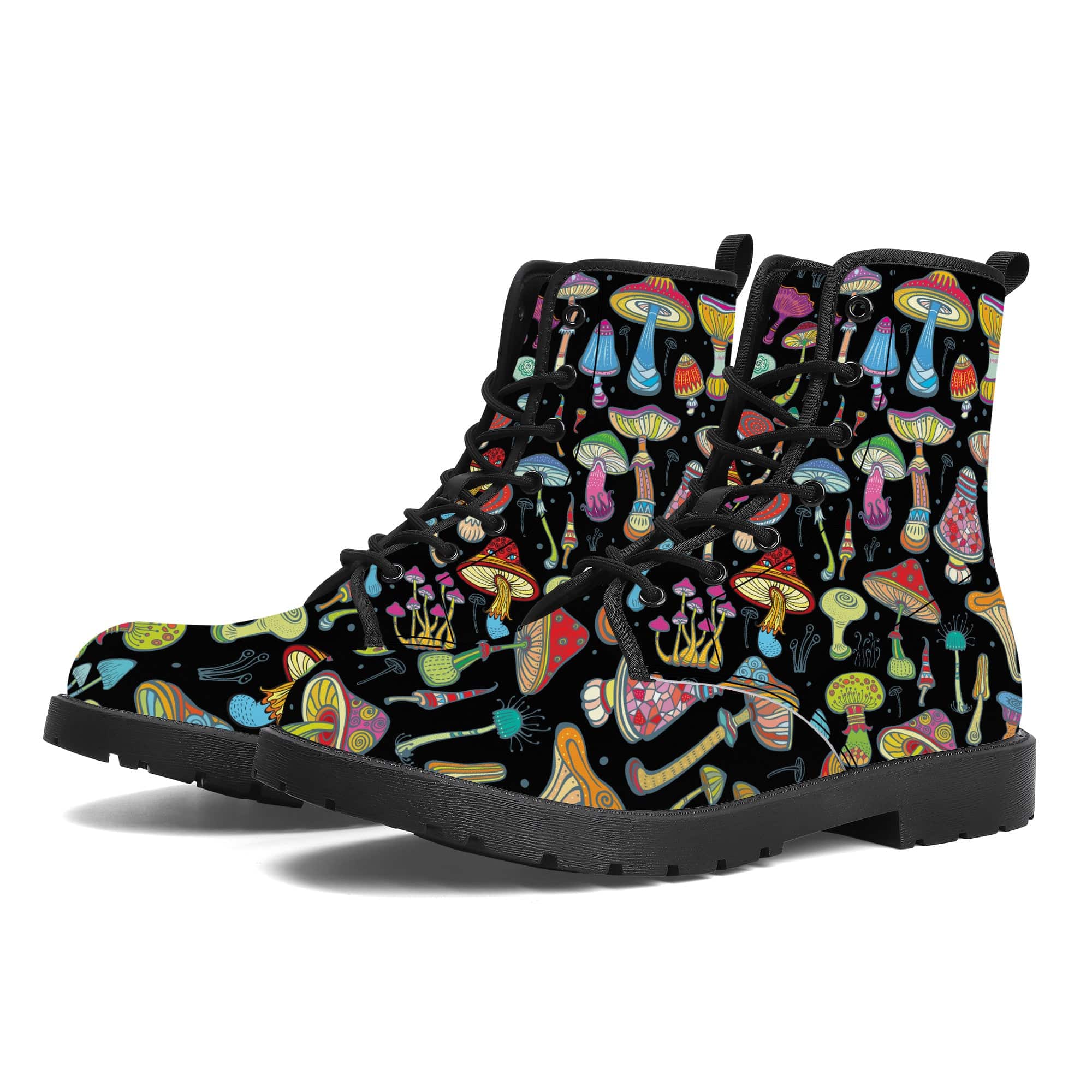 Magic Mushrooms Vegan Leather Boots