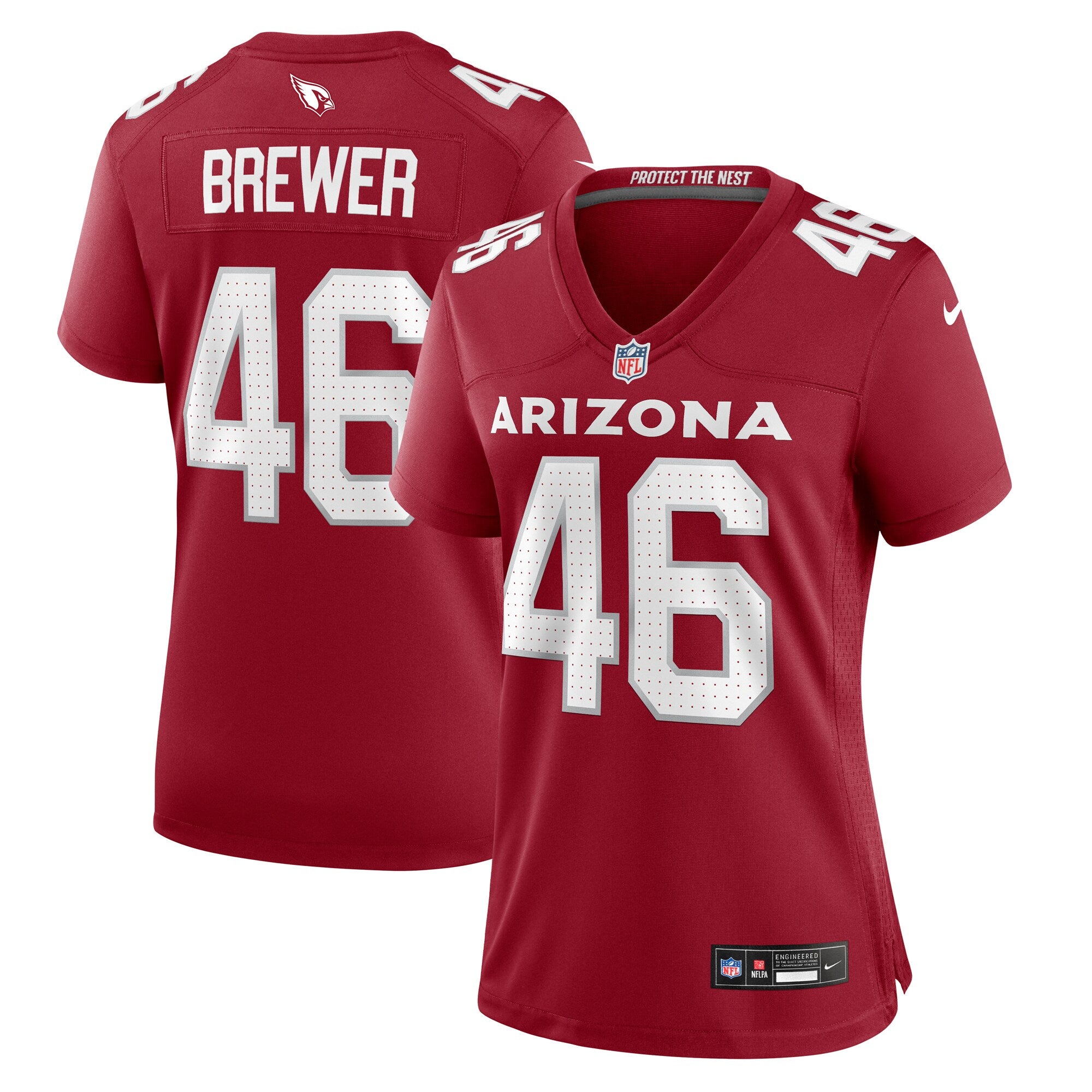 Aaron Brewer Arizona Cardinals Nike Women's  Game Jersey -  Cardinal