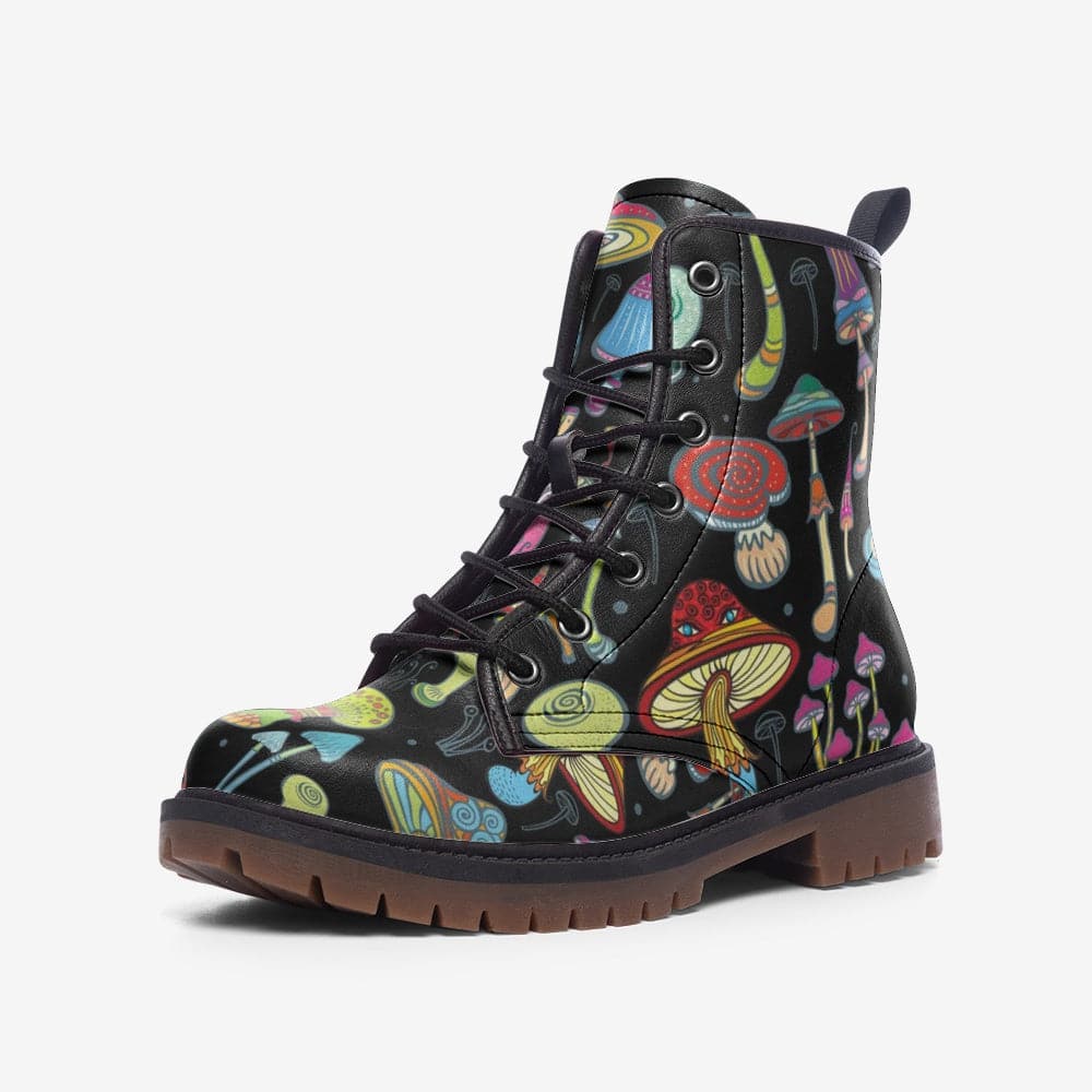 Magic Mushrooms Combat Boots