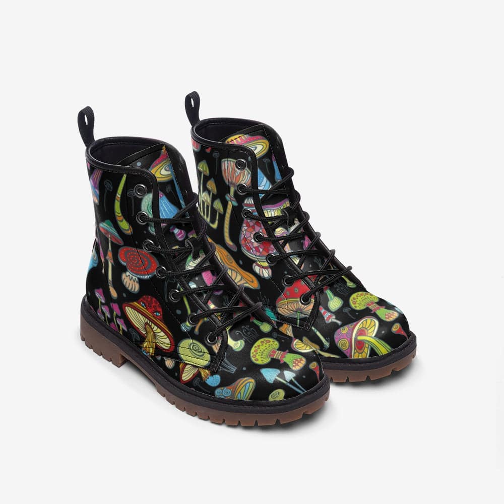 Magic Mushrooms Combat Boots