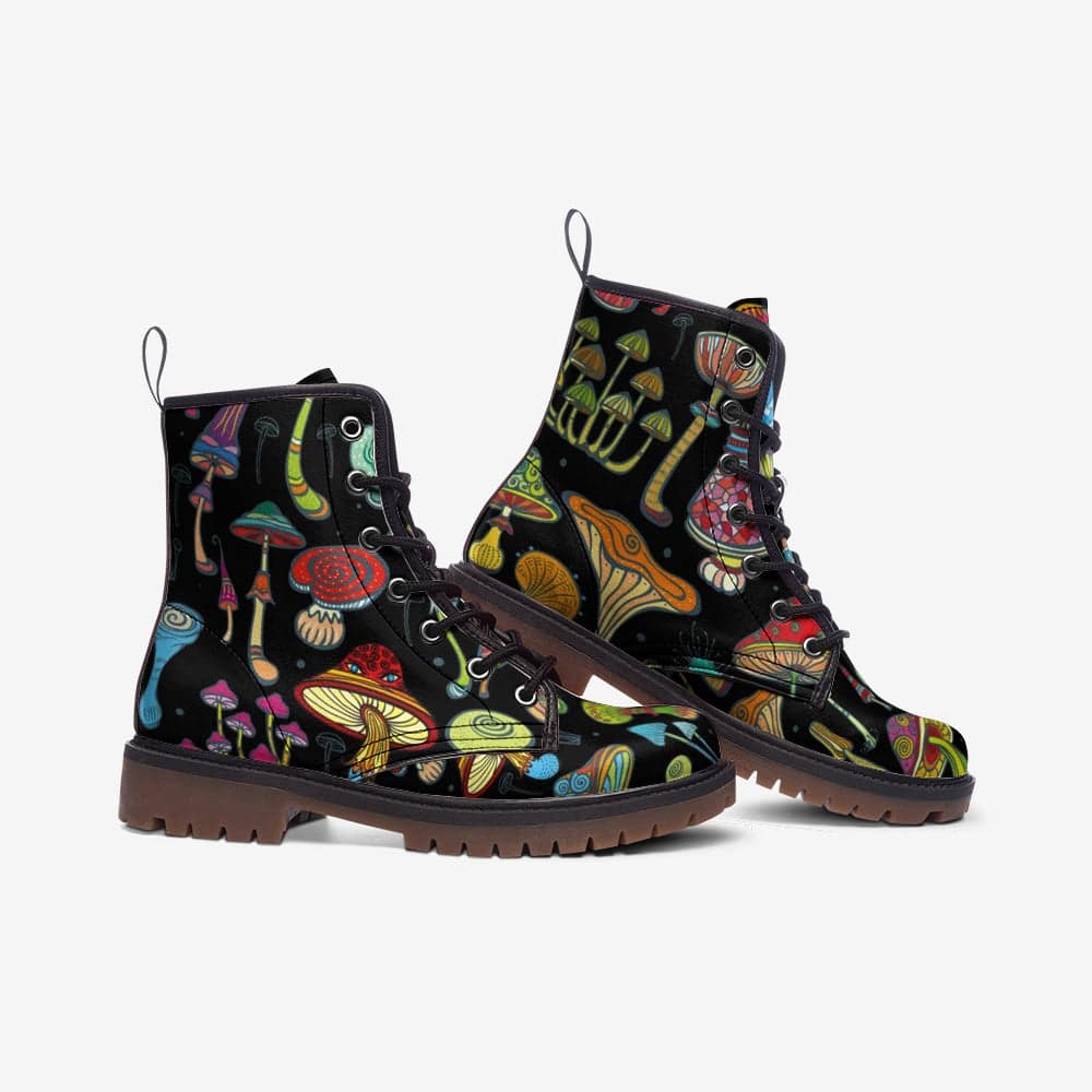 Magic Mushrooms Combat Boots