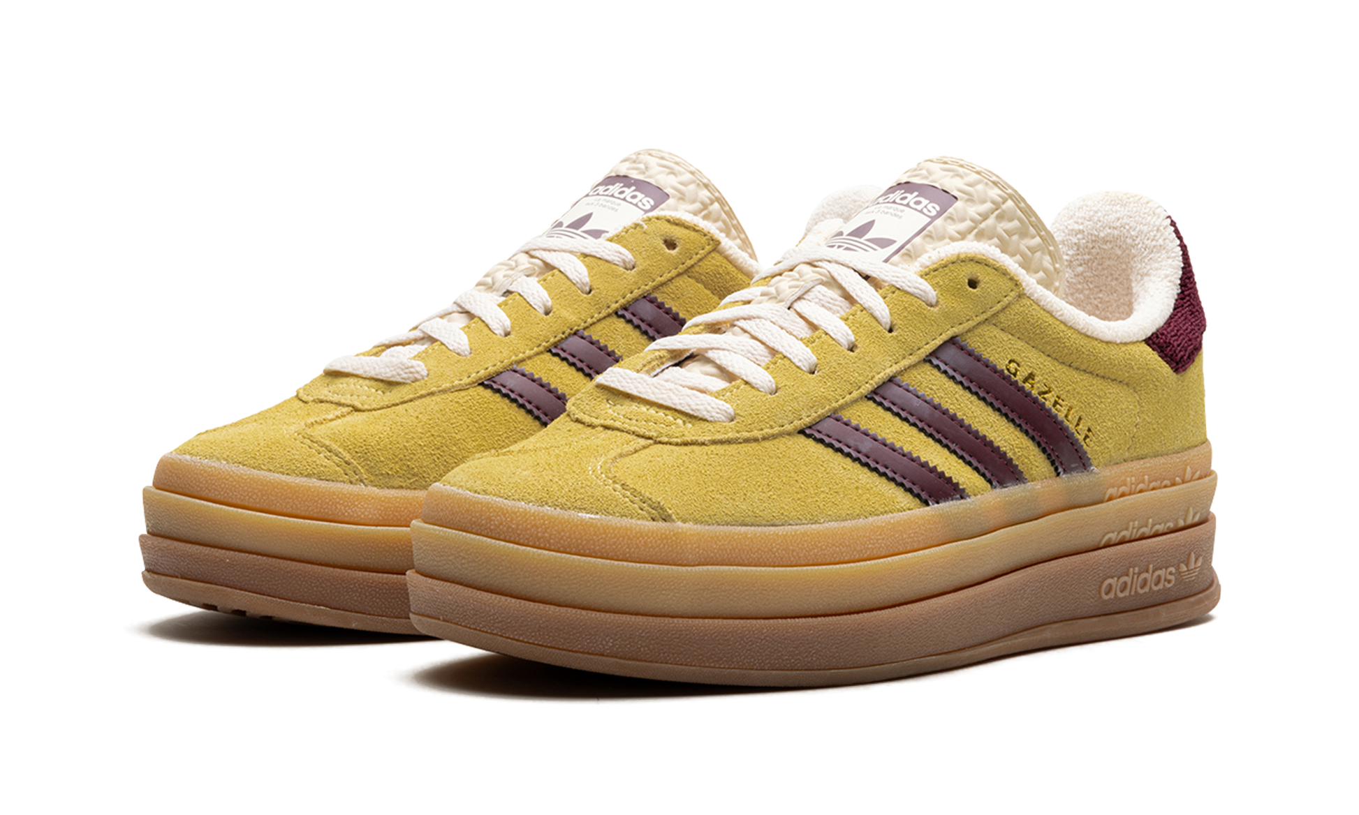 Adidas Gazelle Bold Platform WMNS "Yellow Burgundy" IF5937