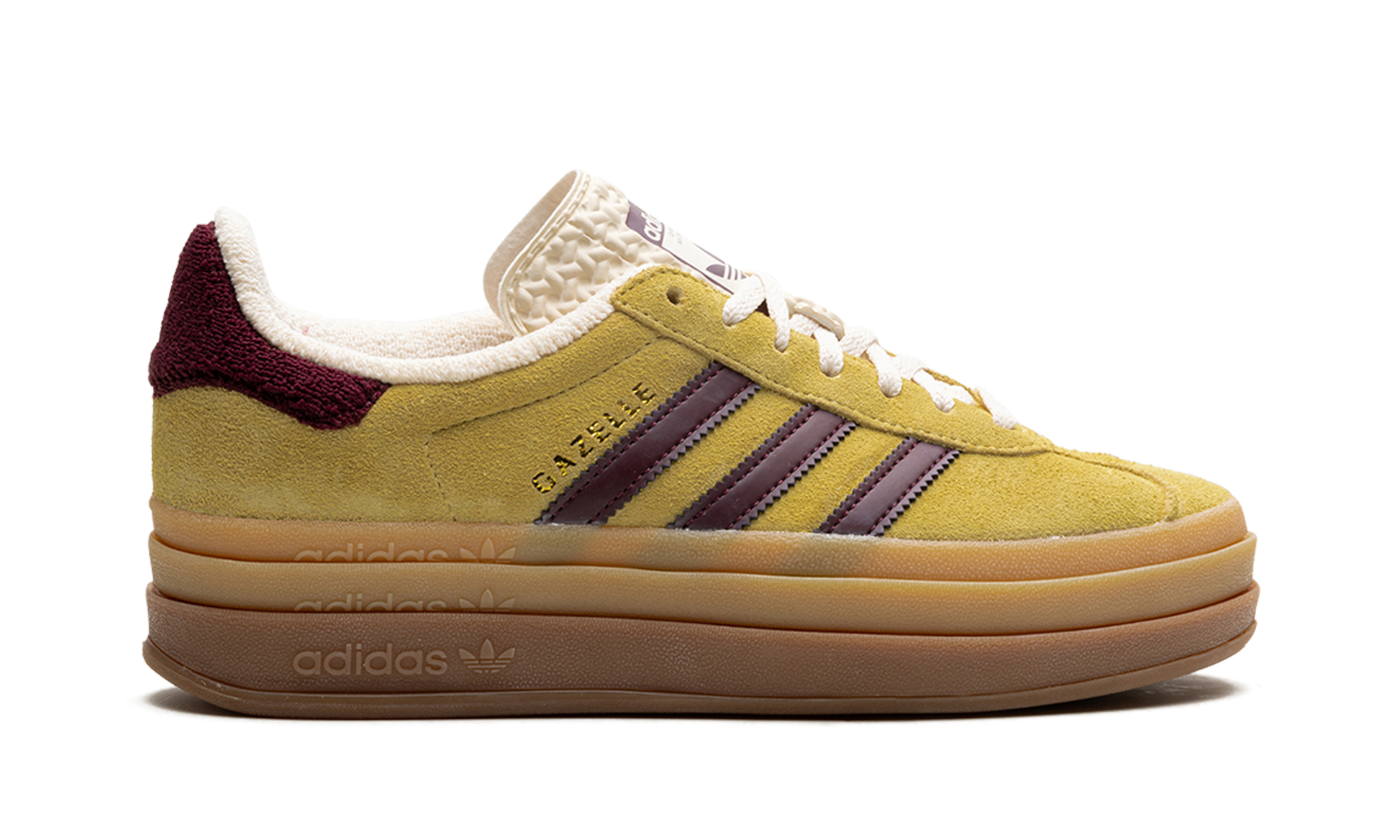 Adidas Gazelle Bold Platform WMNS "Yellow Burgundy" IF5937