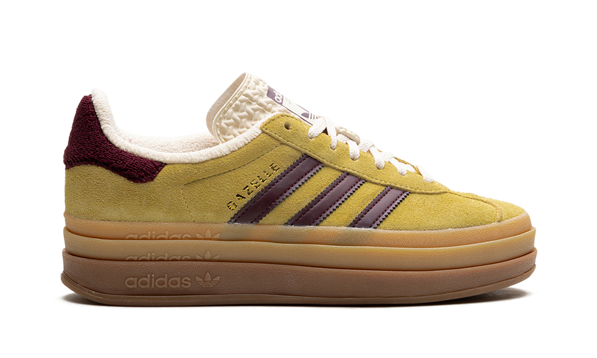 Adidas Gazelle Bold Platform WMNS "Yellow Burgundy" IF5937