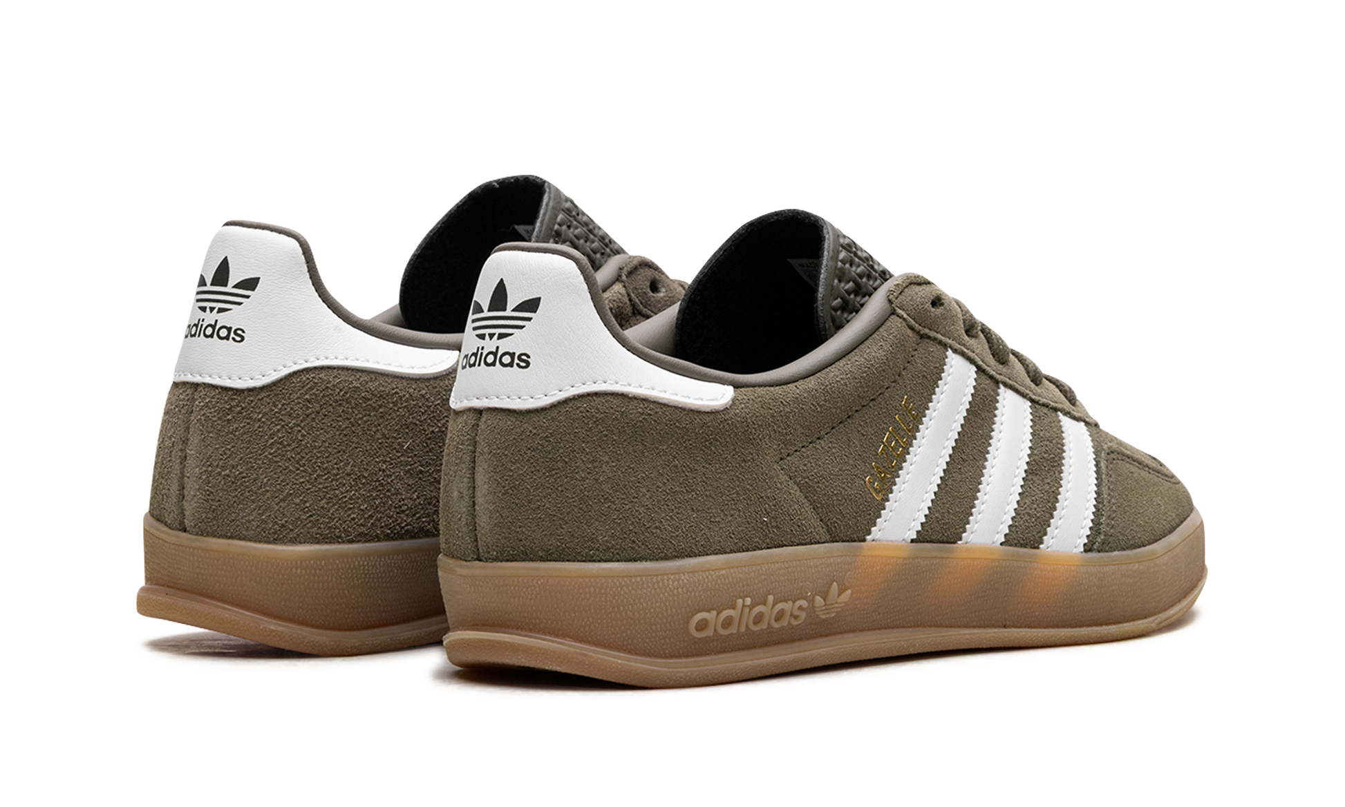 Adidas Gazelle Indoor "Olive Strata Cloud White Gum" JQ0174