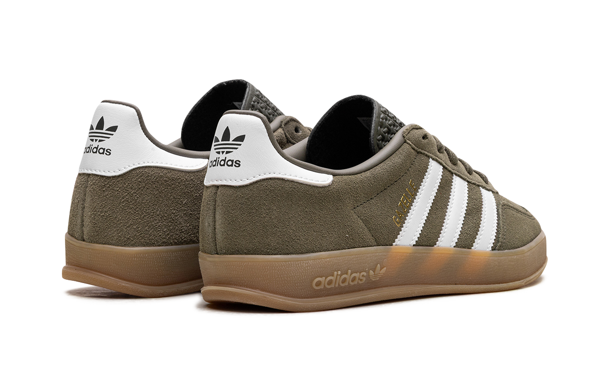 Adidas Gazelle Indoor "Olive Strata Cloud White Gum" JQ0174