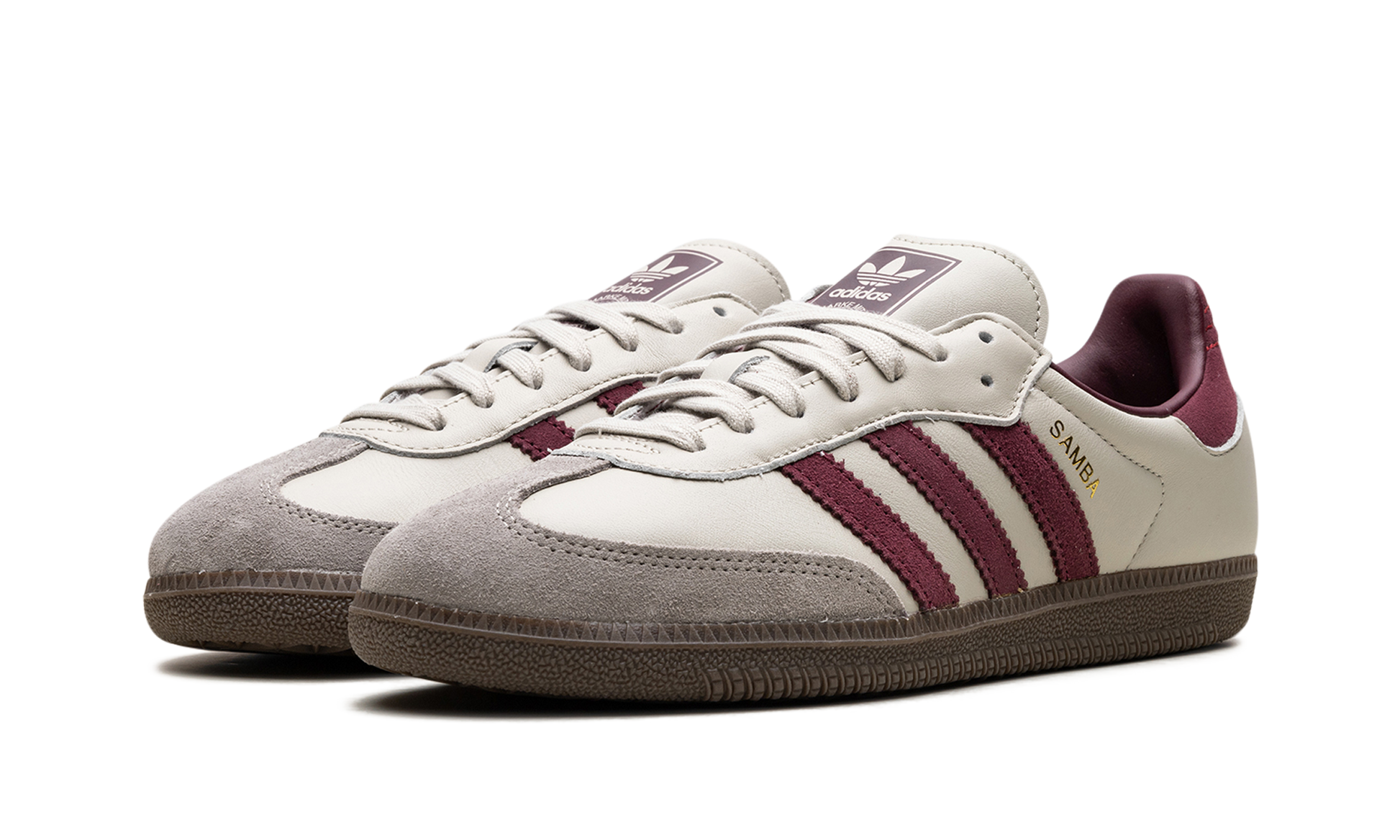 Adidas Samba OG "Putty Grey Maroon" ID1482