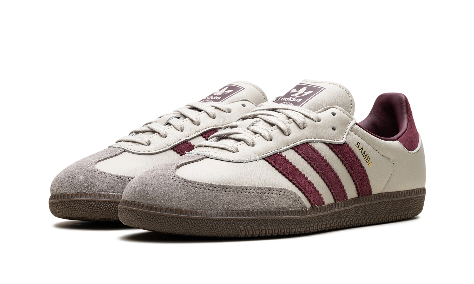Adidas Samba OG "Putty Grey Maroon" ID1482