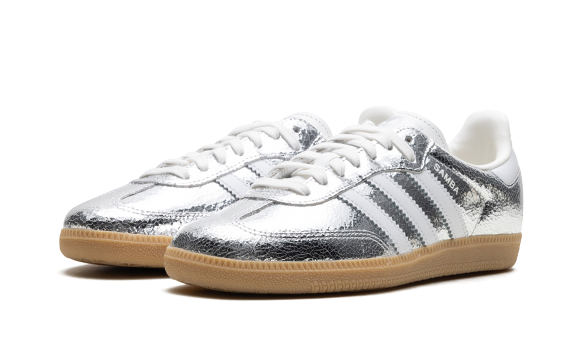 Adidas Samba OG WMNS "Silver Metallic Cracked Leather" JR0035