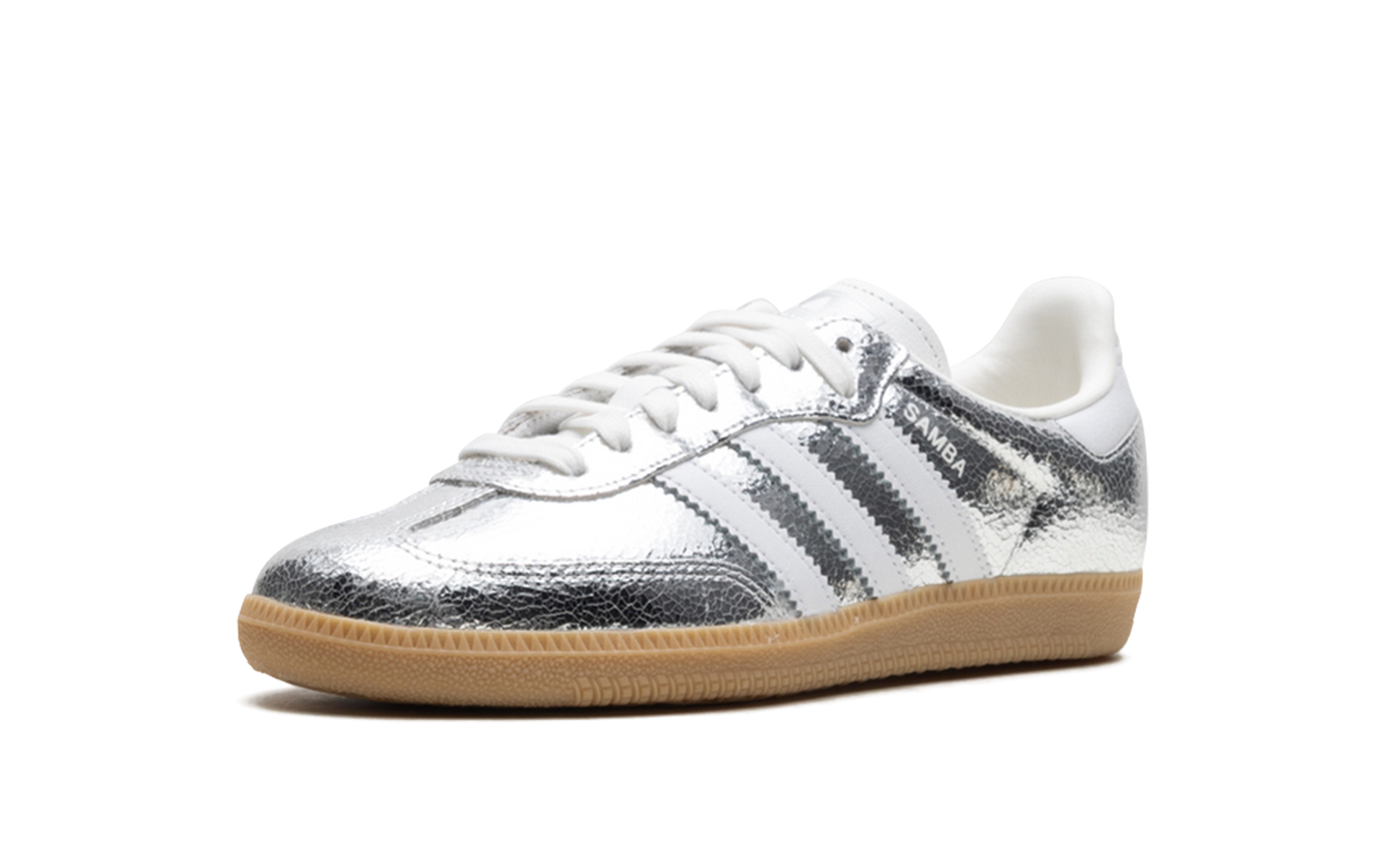 Adidas Samba OG WMNS "Silver Metallic Cracked Leather" JR0035