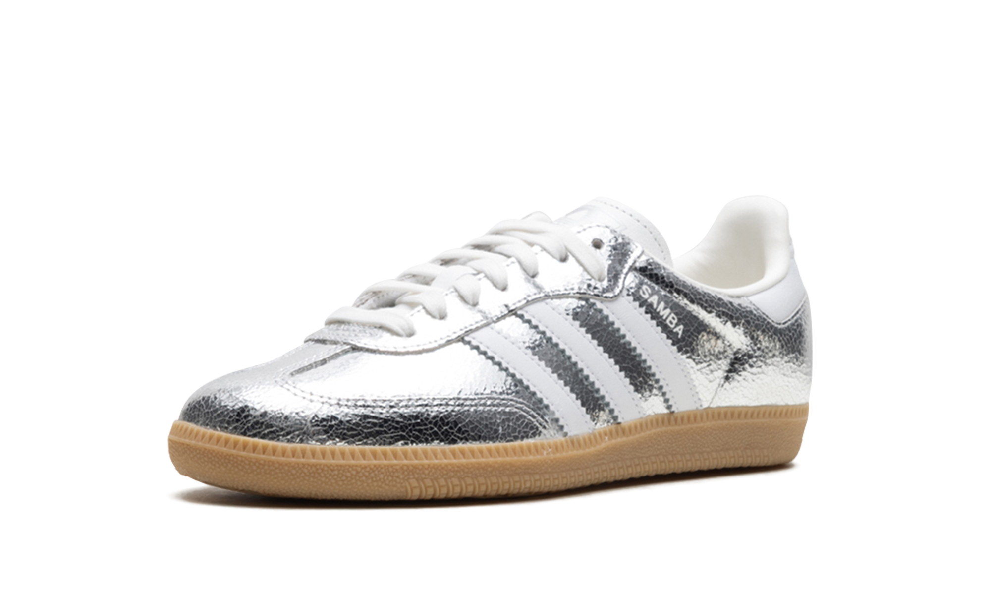 Adidas Samba OG WMNS "Silver Metallic Cracked Leather" JR0035