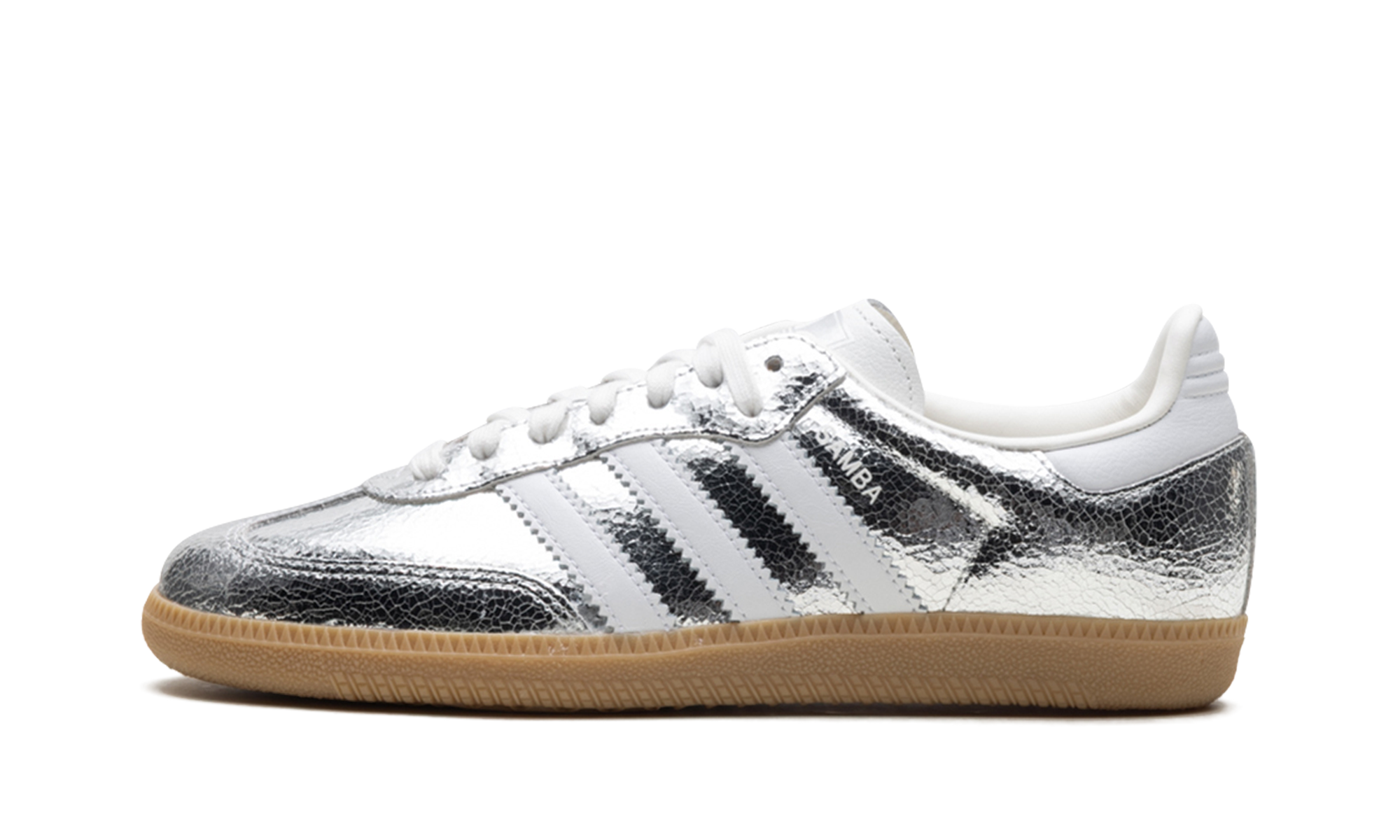 Adidas Samba OG WMNS "Silver Metallic Cracked Leather" JR0035