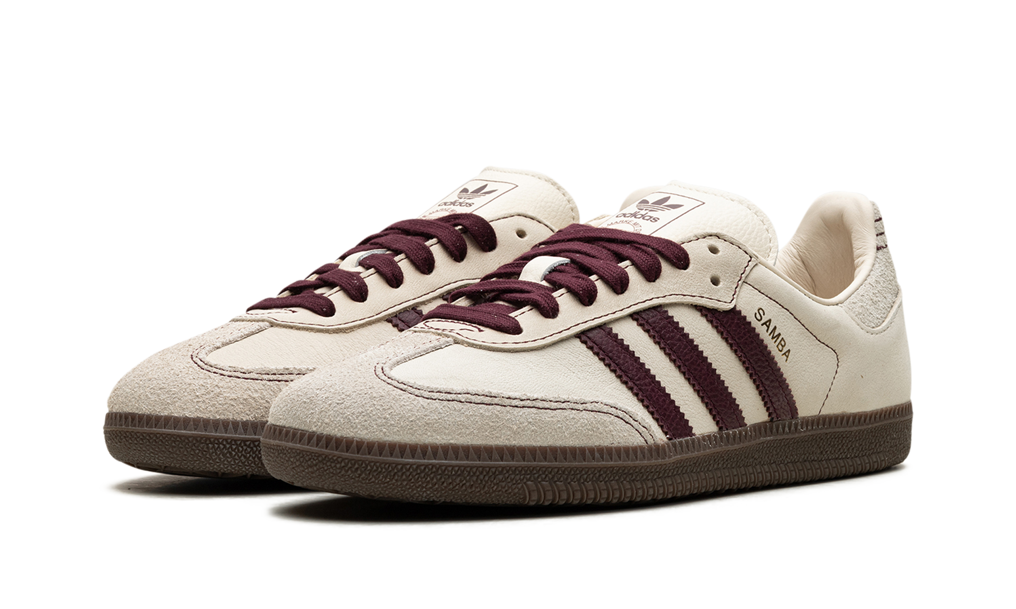 Adidas Samba OG WMNS "Wonder White Maroon" IG1987