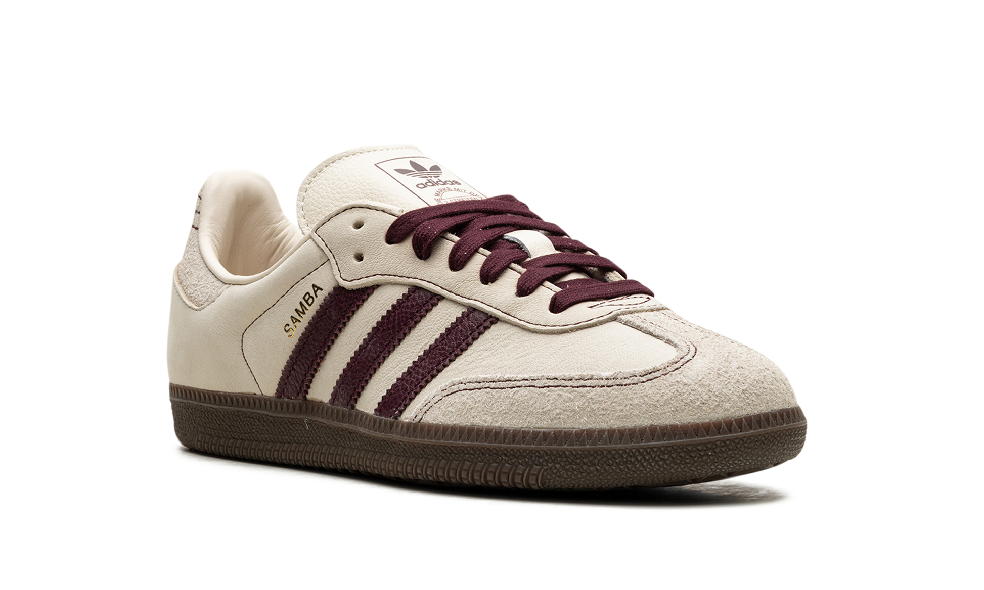 Adidas Samba OG WMNS "Wonder White Maroon" IG1987