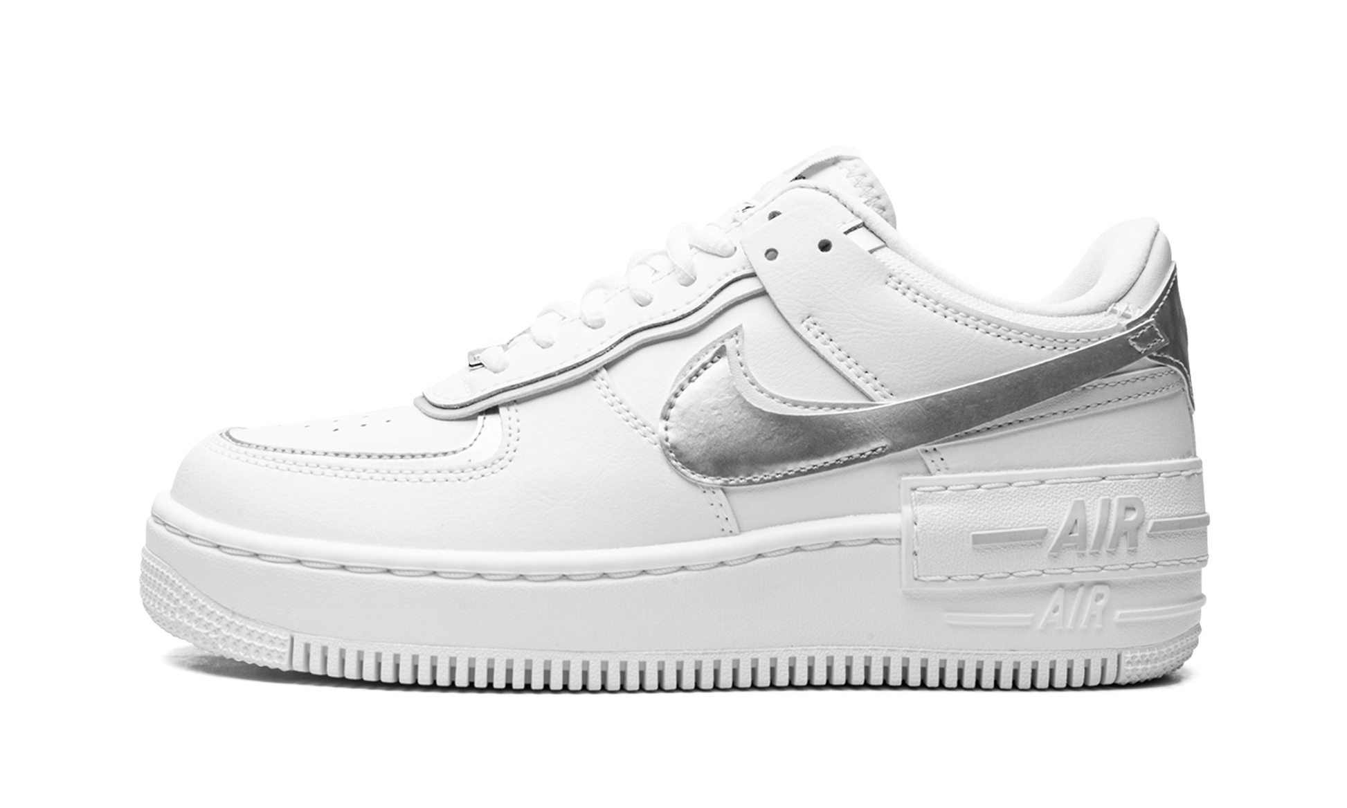 Af1 Shado Mns Wmns "white Metallic Silver" - 1