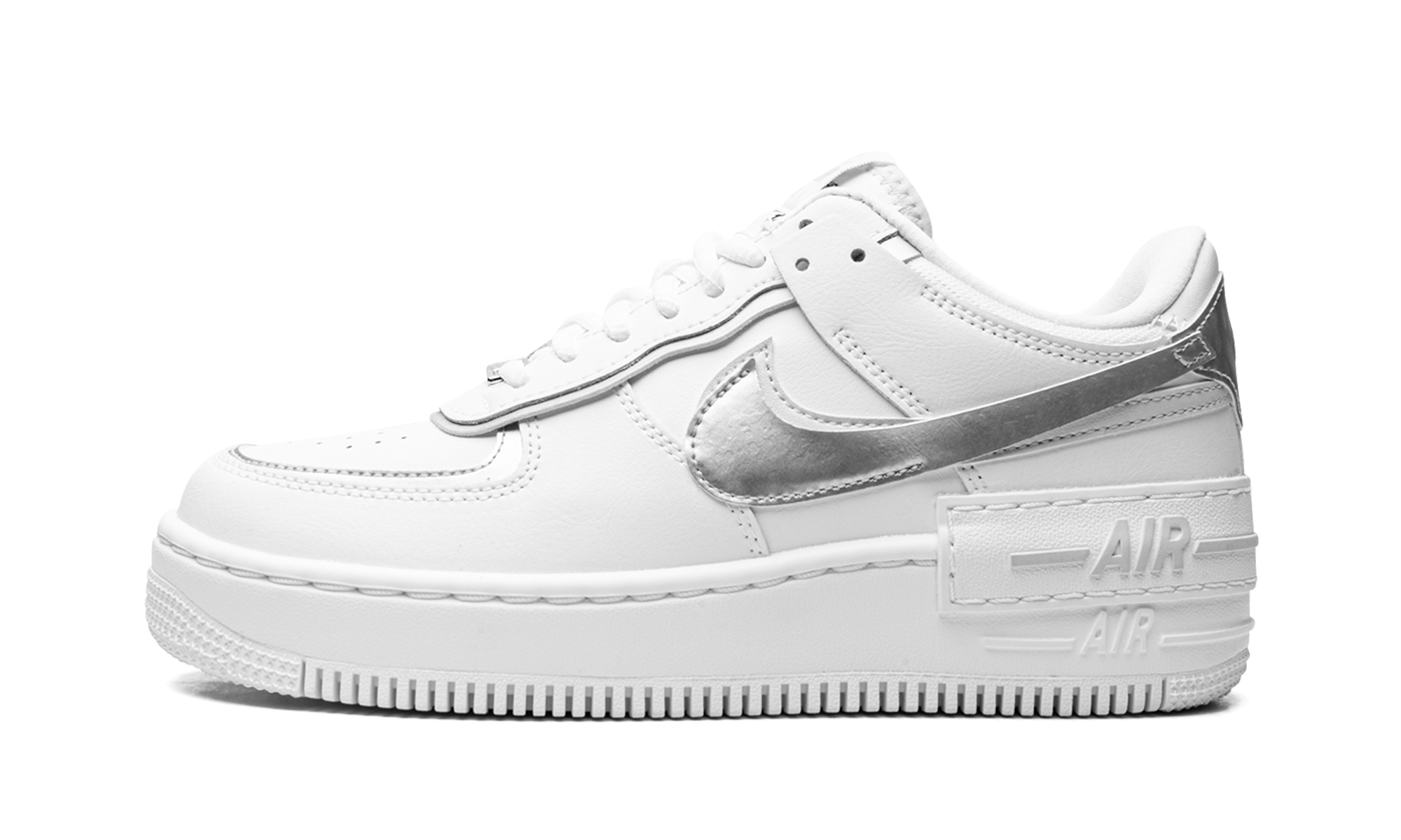 Af1 Shado Mns Wmns "white Metallic Silver" - 1