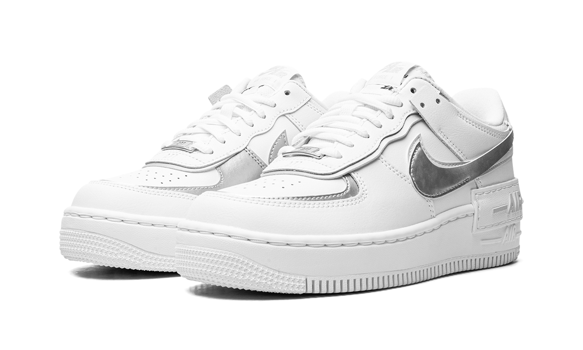 Af1 Shado Mns Wmns "white Metallic Silver" - 2