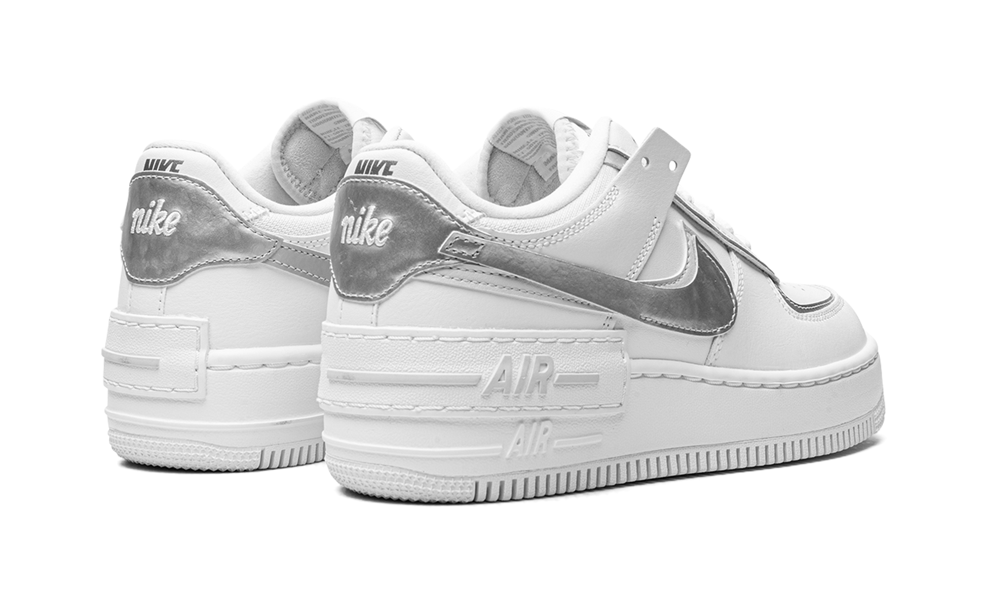 Af1 Shado Mns Wmns "white Metallic Silver" - 3