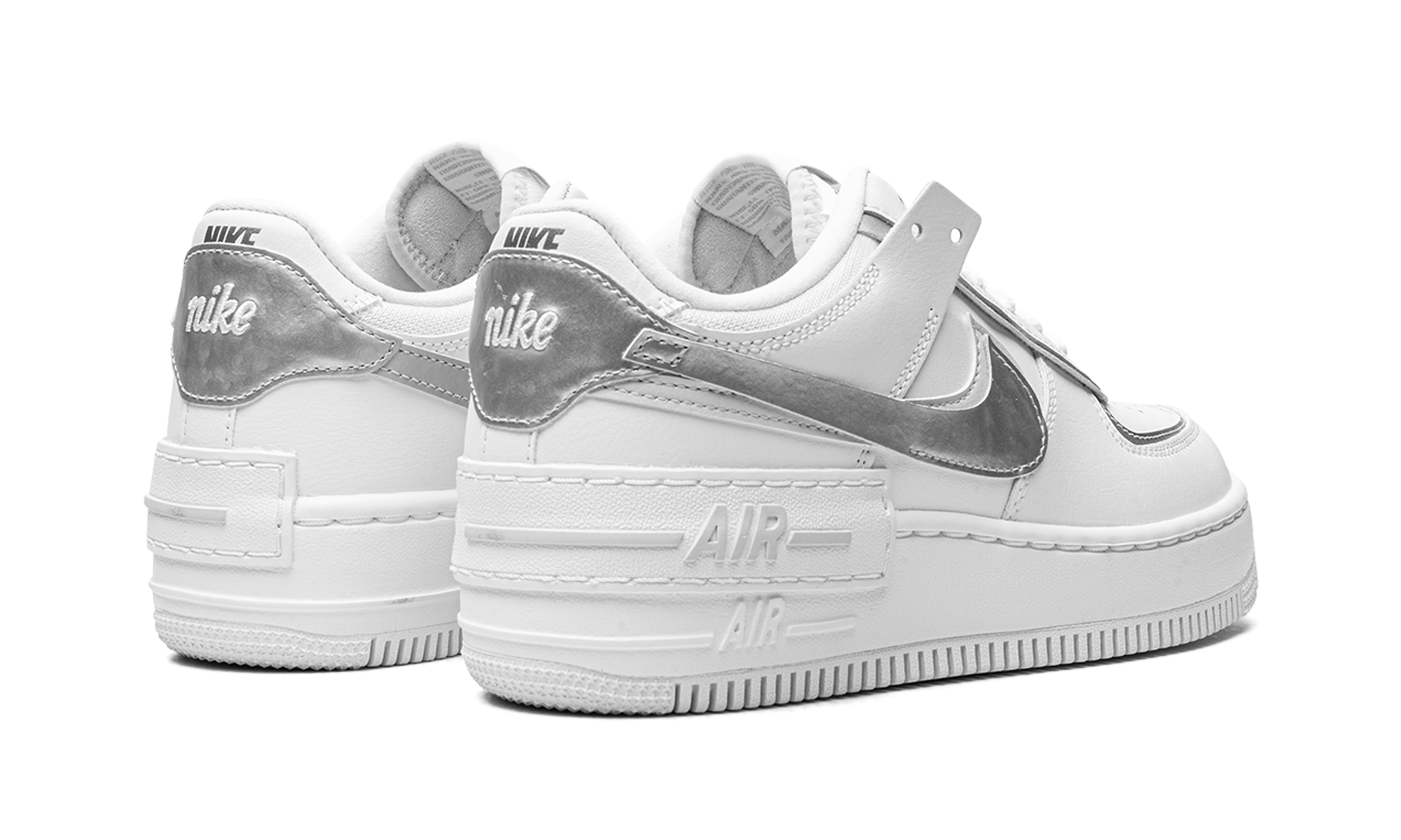 Af1 Shado Mns Wmns "white Metallic Silver" - 3